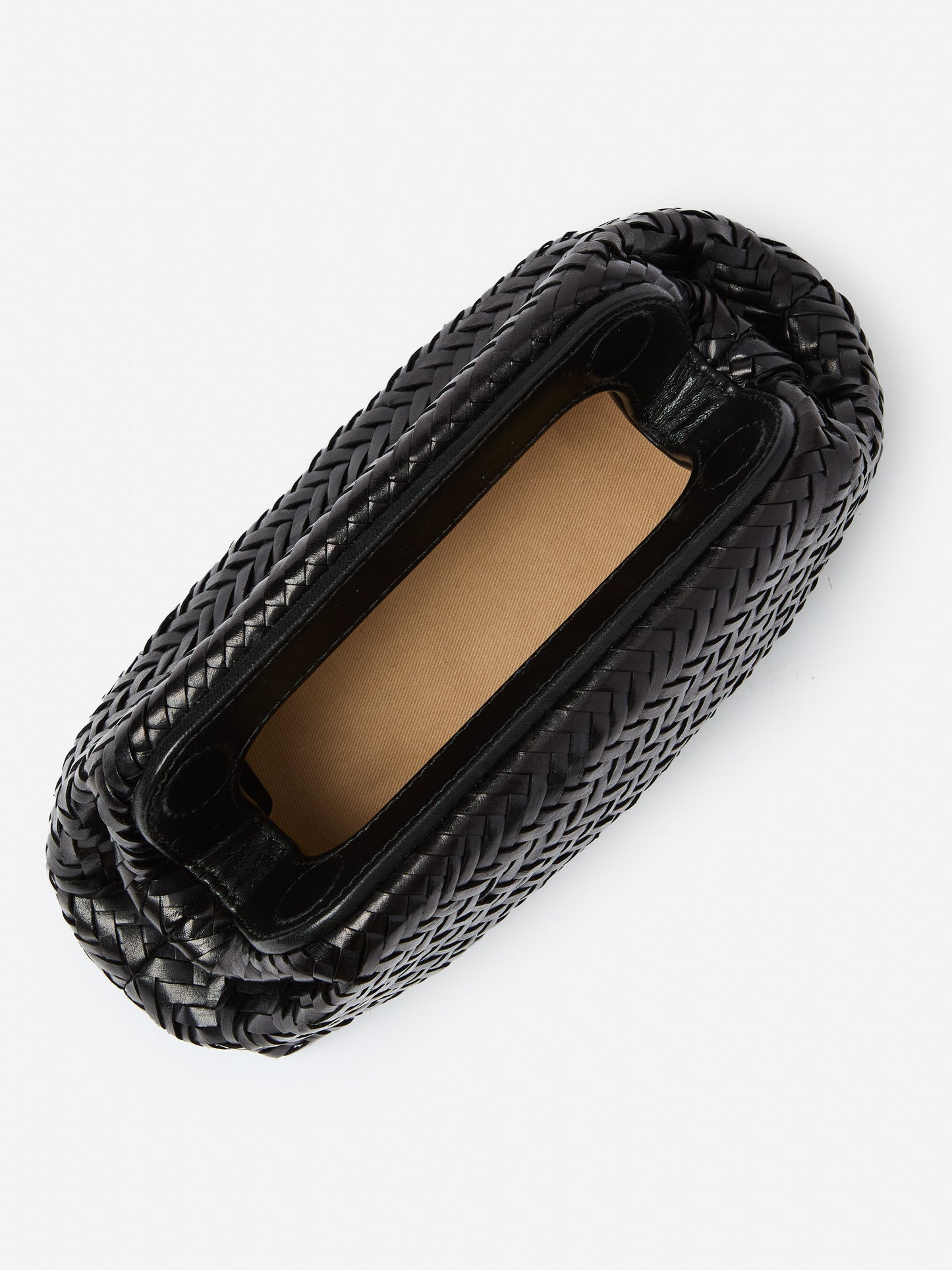 J.McLaughlin Palmer clutch in black made with leather.
