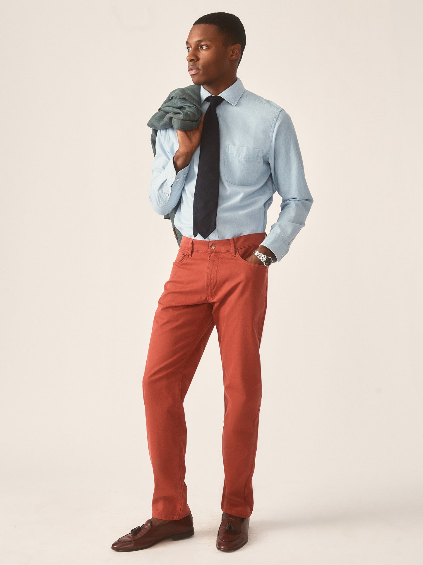 J.McLaughlin Parker pants in Brick made with Cotton.