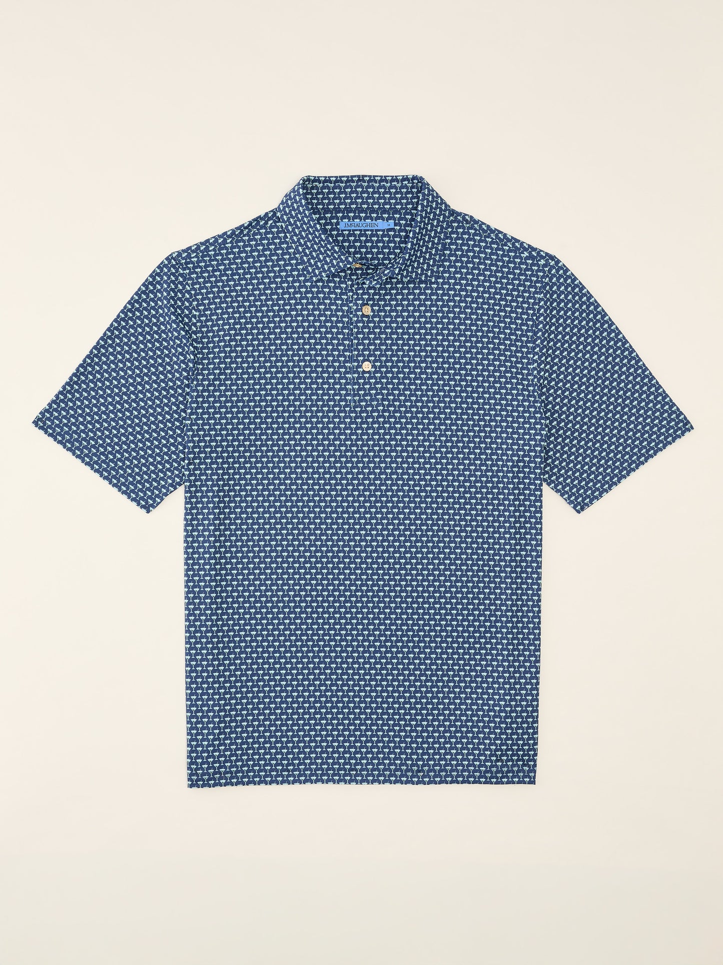 J.McLaughlin Peak polo in Navy/Sky Blue made with Polyester.