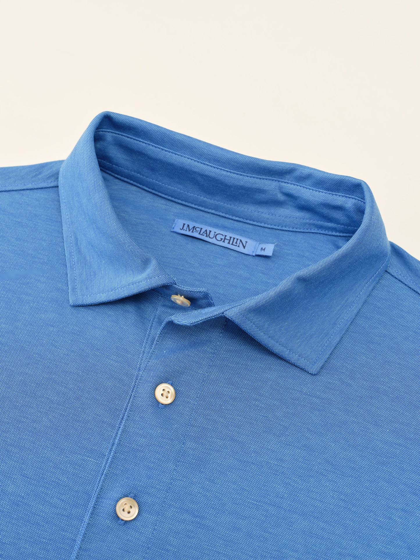 J.McLaughlin Peak polo in Royal Blue made with Polyester.