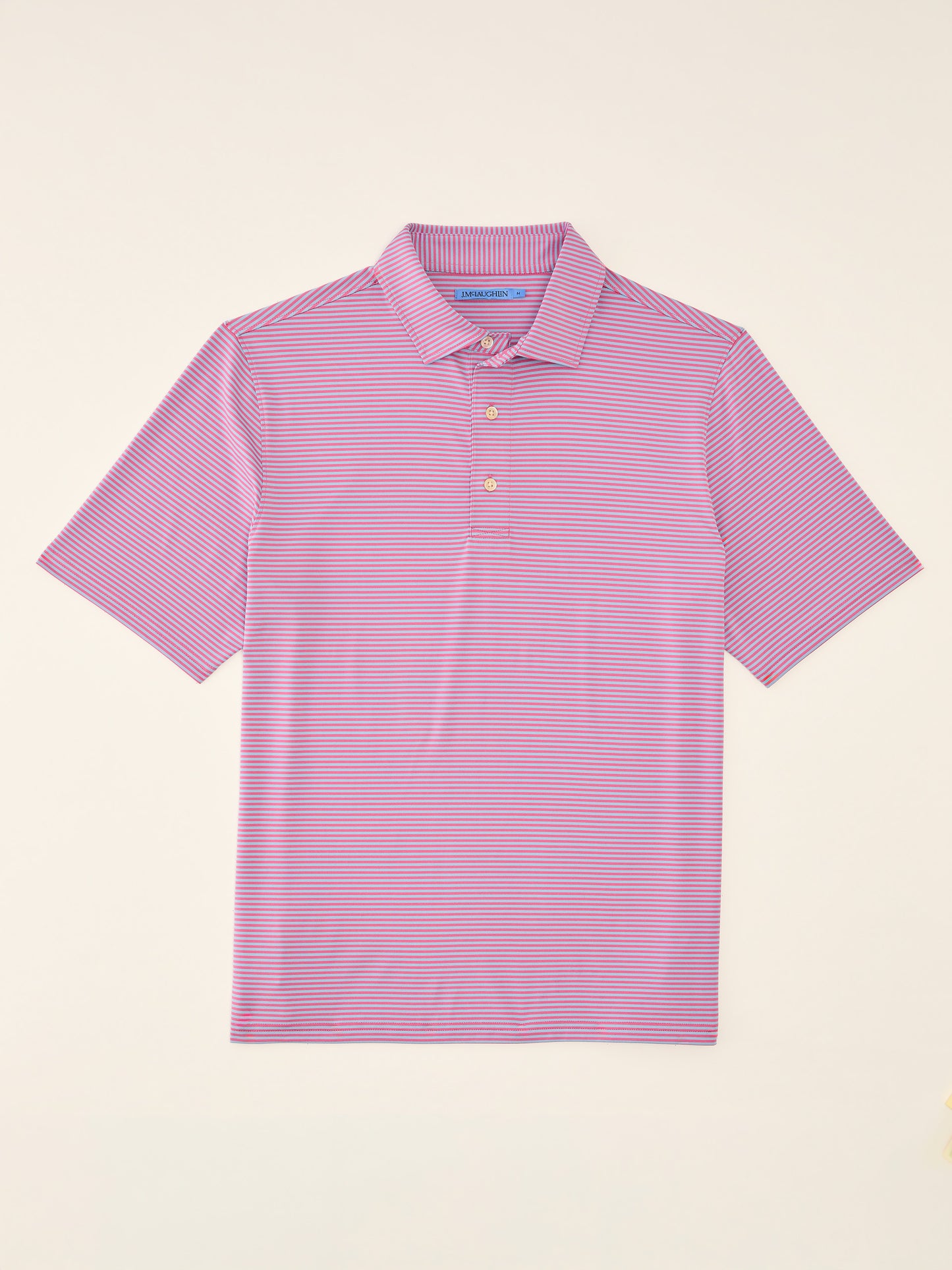 J.McLaughlin Peak polo in Hot Pink/Blue made with Polyester.