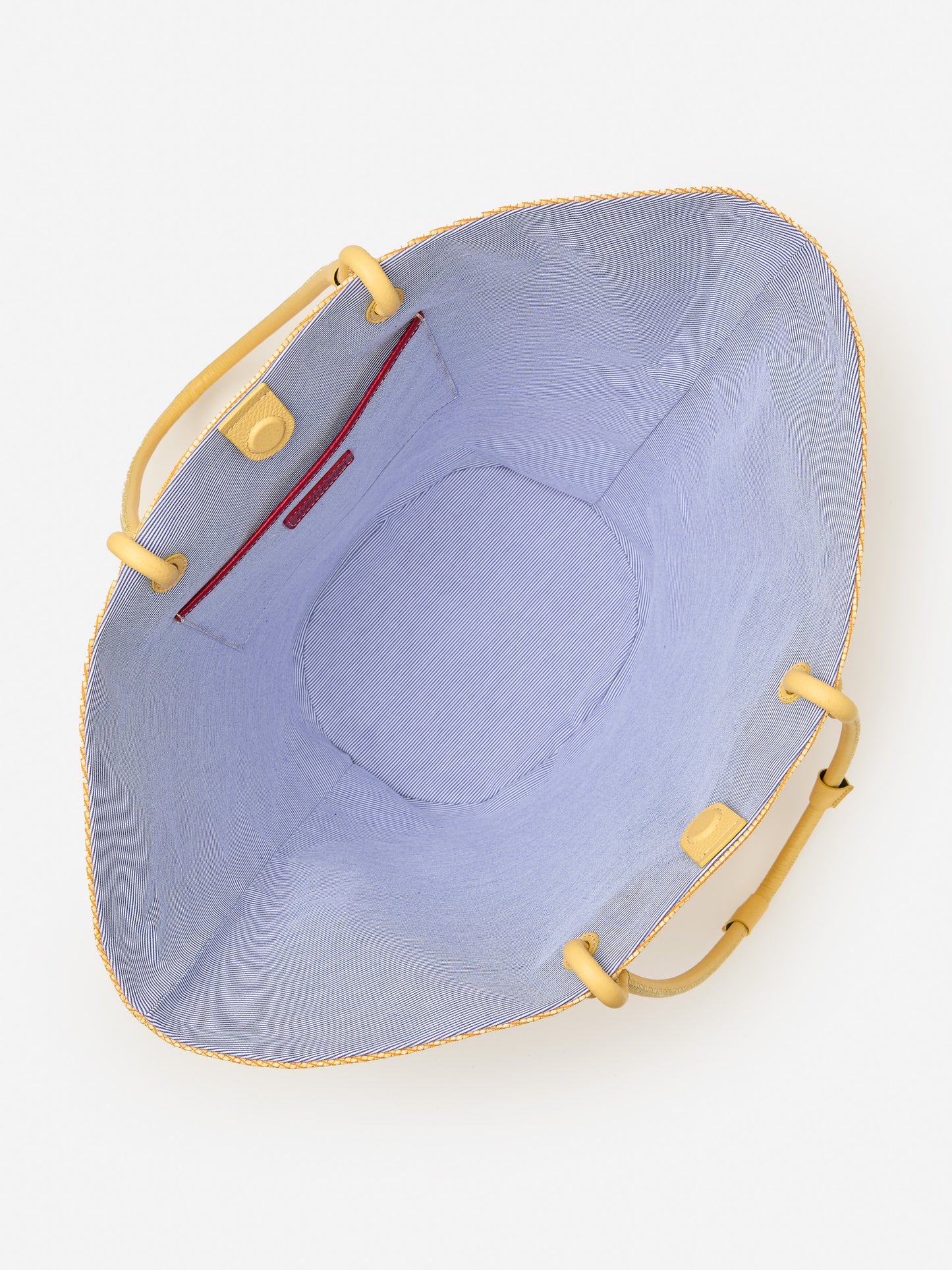 J.McLaughlin Lena Grasscloth Tote in yellow made with polyester.