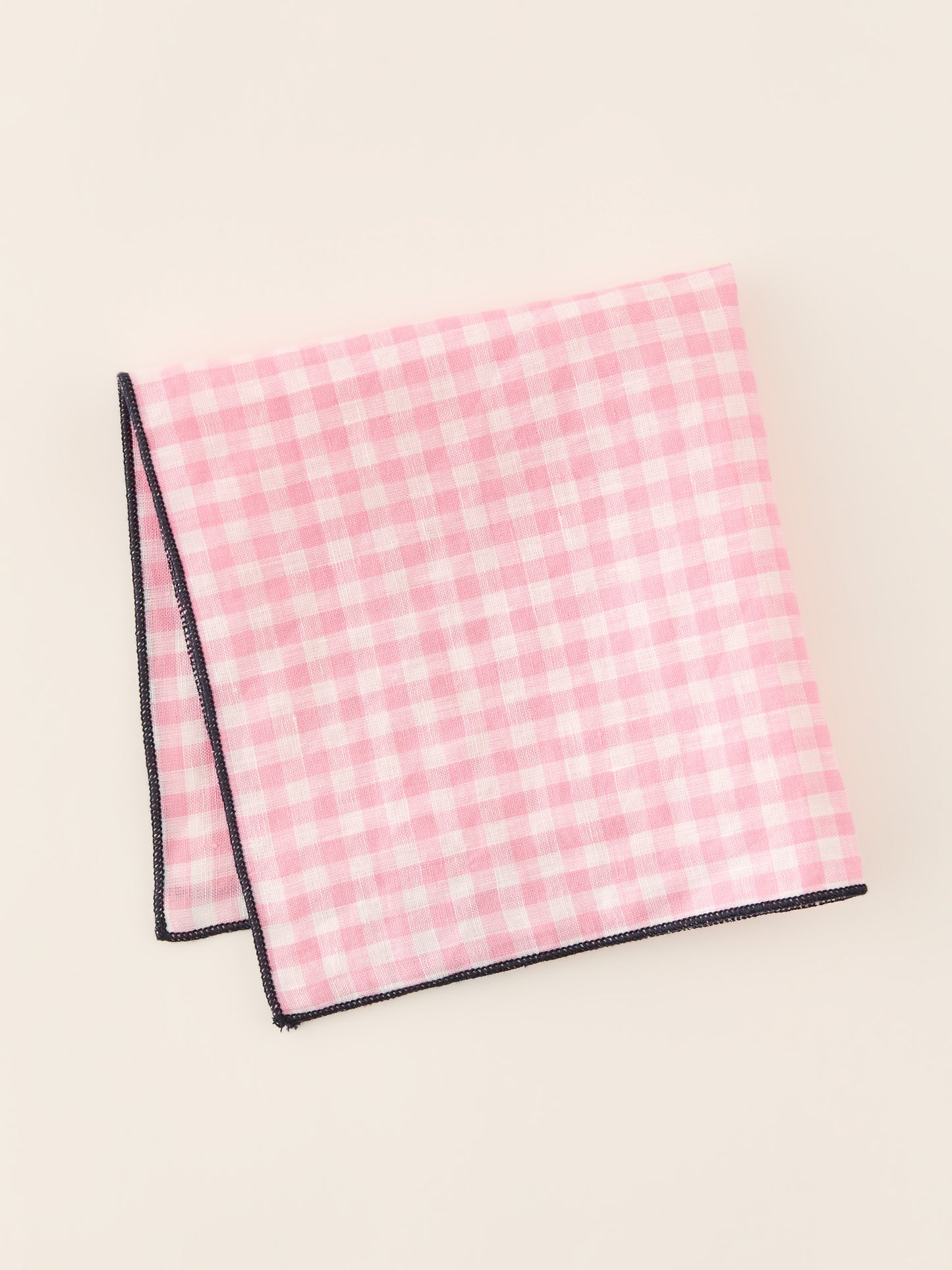 J.McLaughlin Pocket Square in Pink/White made with Linen.