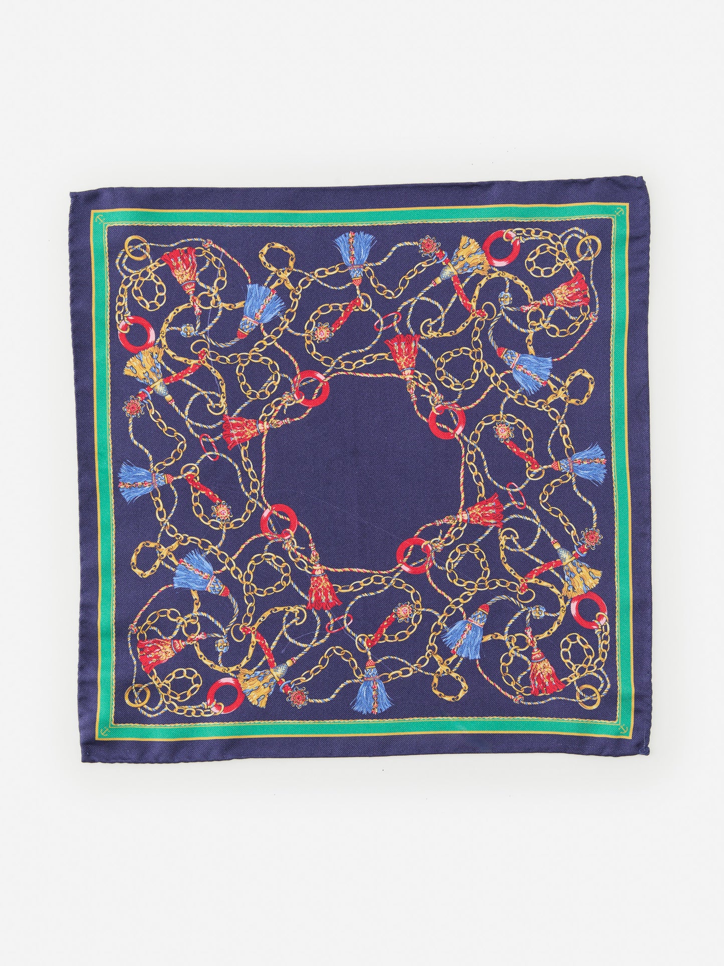 J.McLaughlin Pocket square in navy multi made with silk.