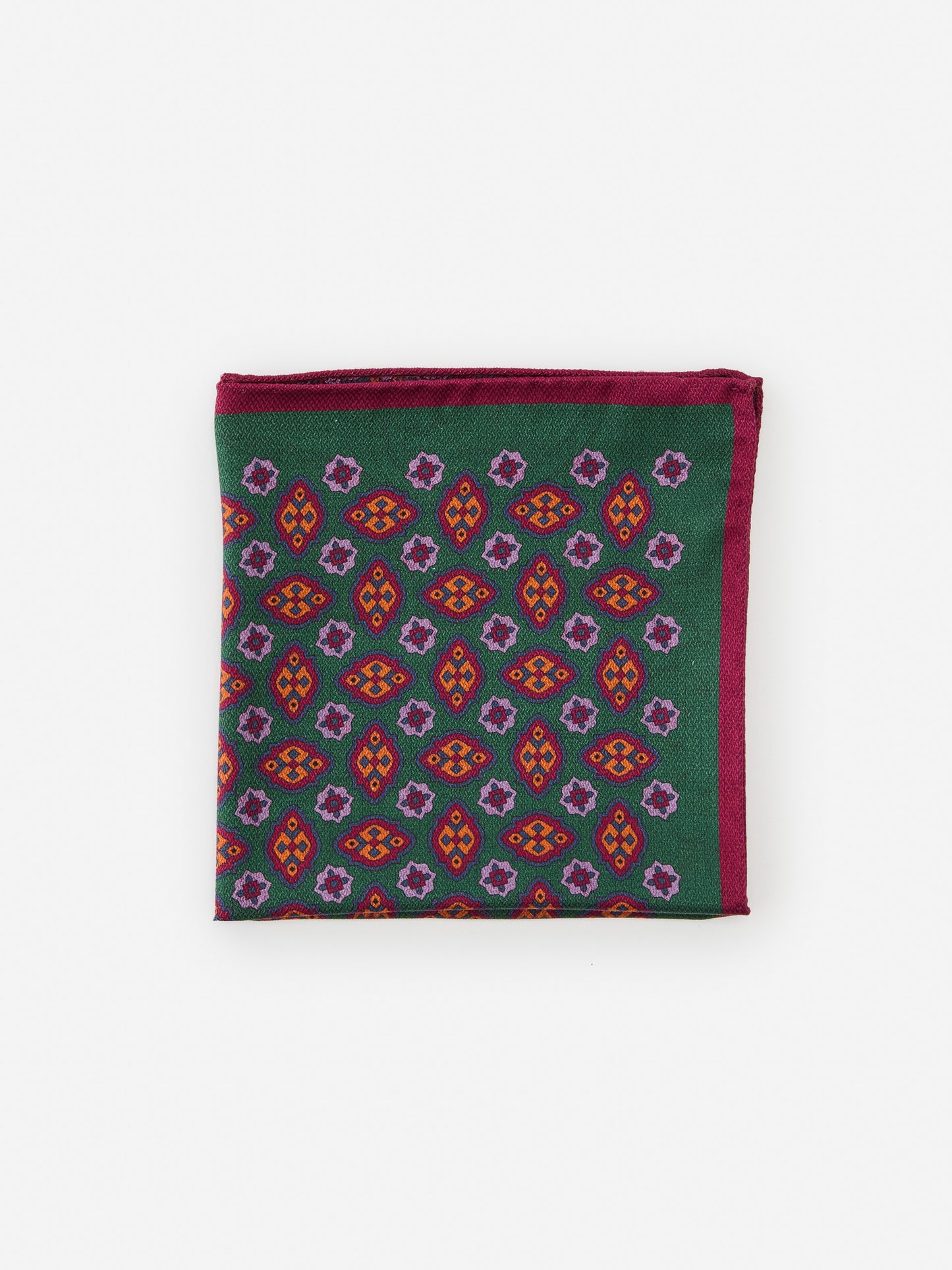 J.McLaughlin pocket square in purple/multi made with silk.