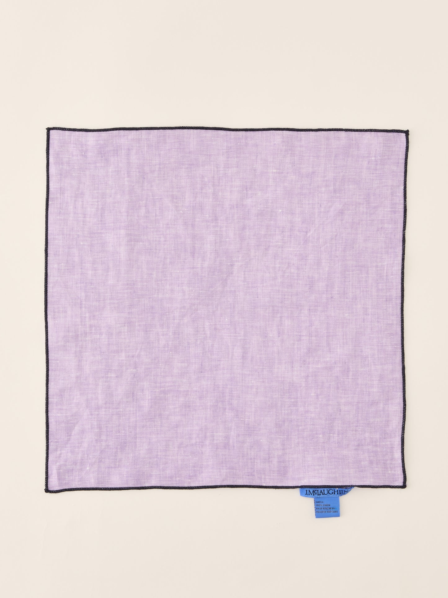 J.McLaughlin Pocket Square in Purple made with Linen.