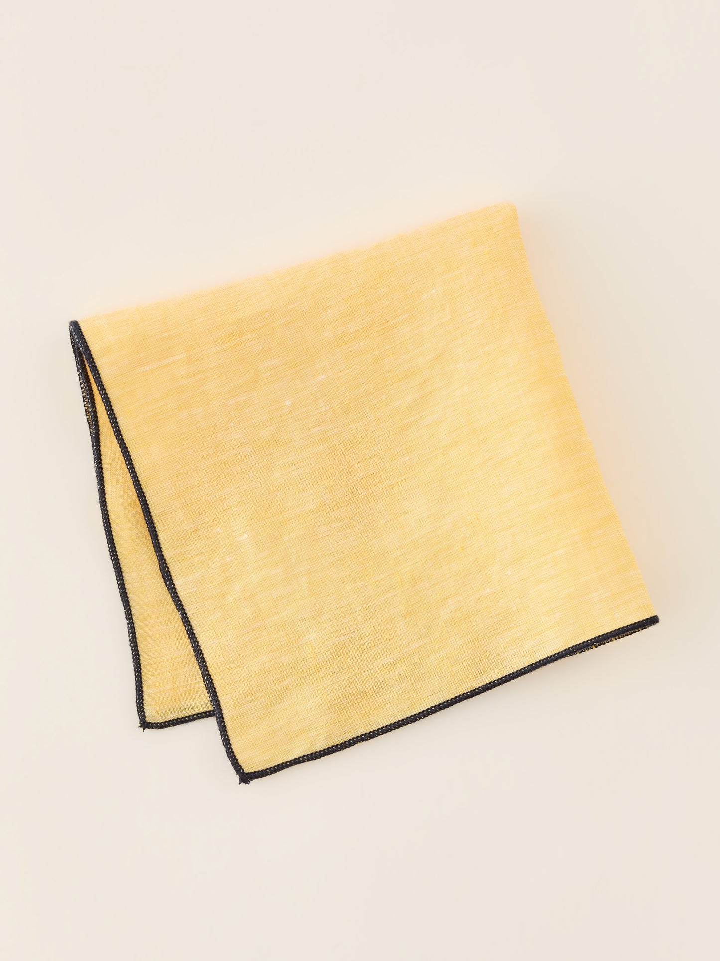 J.McLaughlin Pocket Square in Yellow made with Linen.