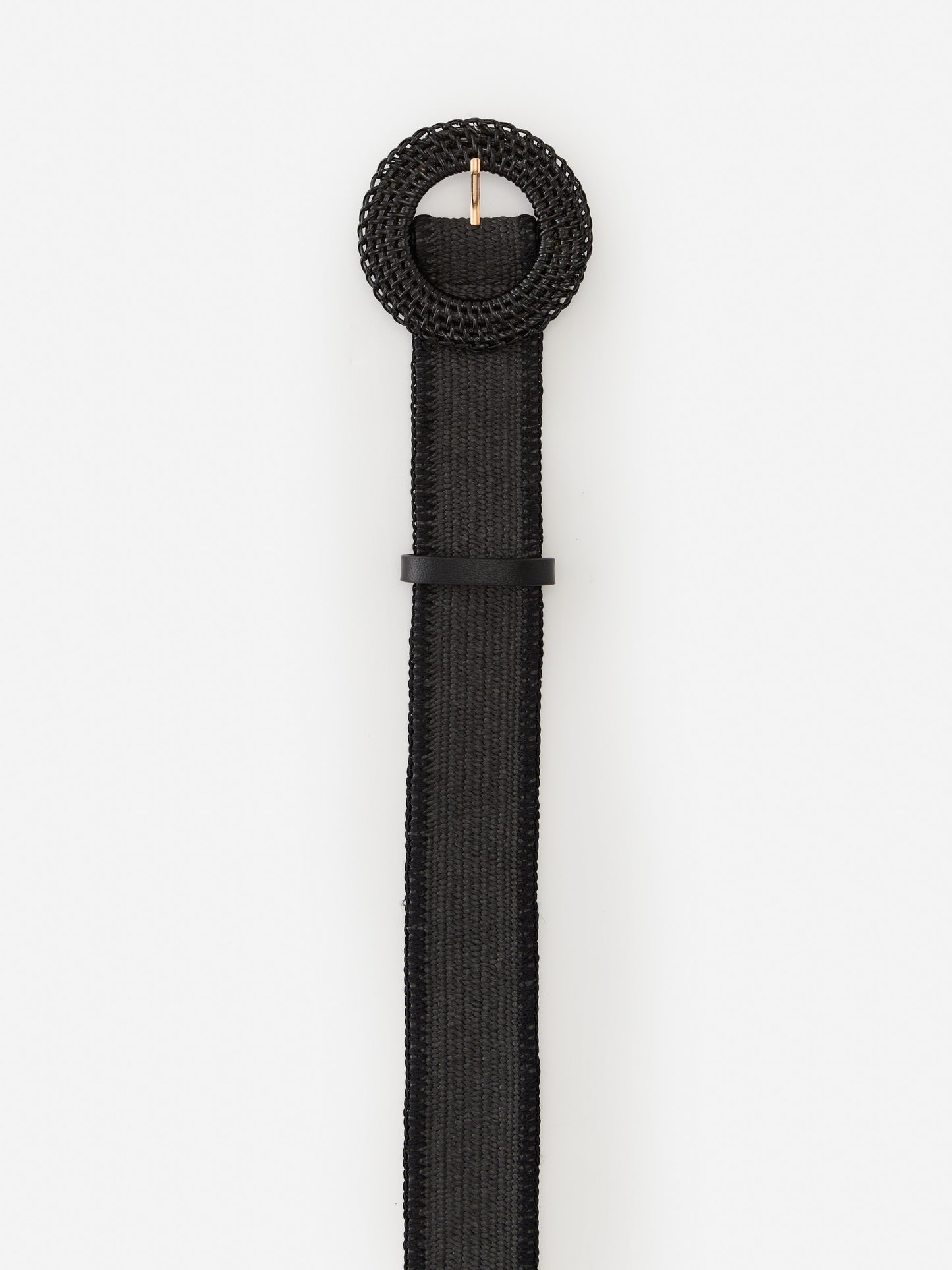 J.McLaughlin Popie Grasscloth Belt in black made with polypropylene.