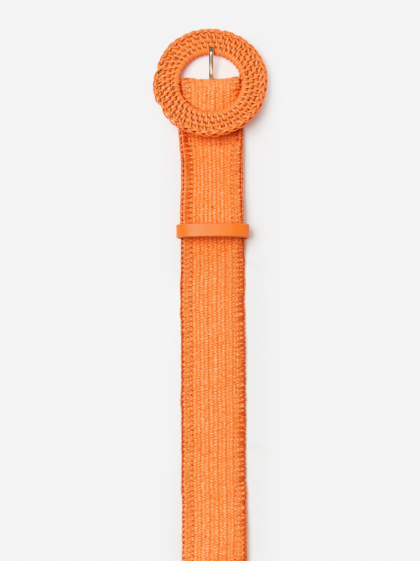 J.McLaughlin Popie belt in orange made with grasscloth.