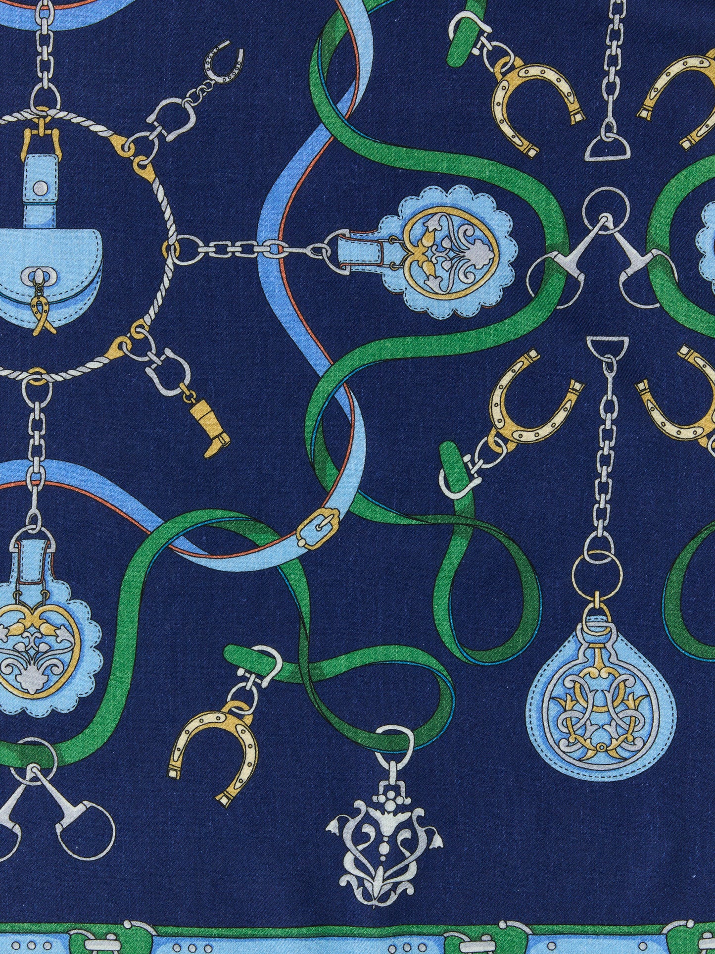 J.McLaughlin Sarita scarf in navy/green/blue made with silk and cashmere.