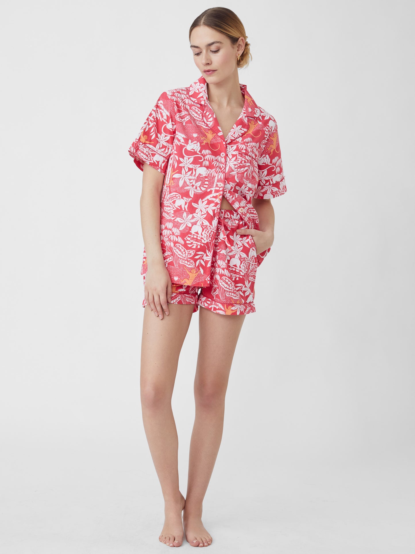 J.McL x Printfresh Short Sleep Set in Swinging Palm