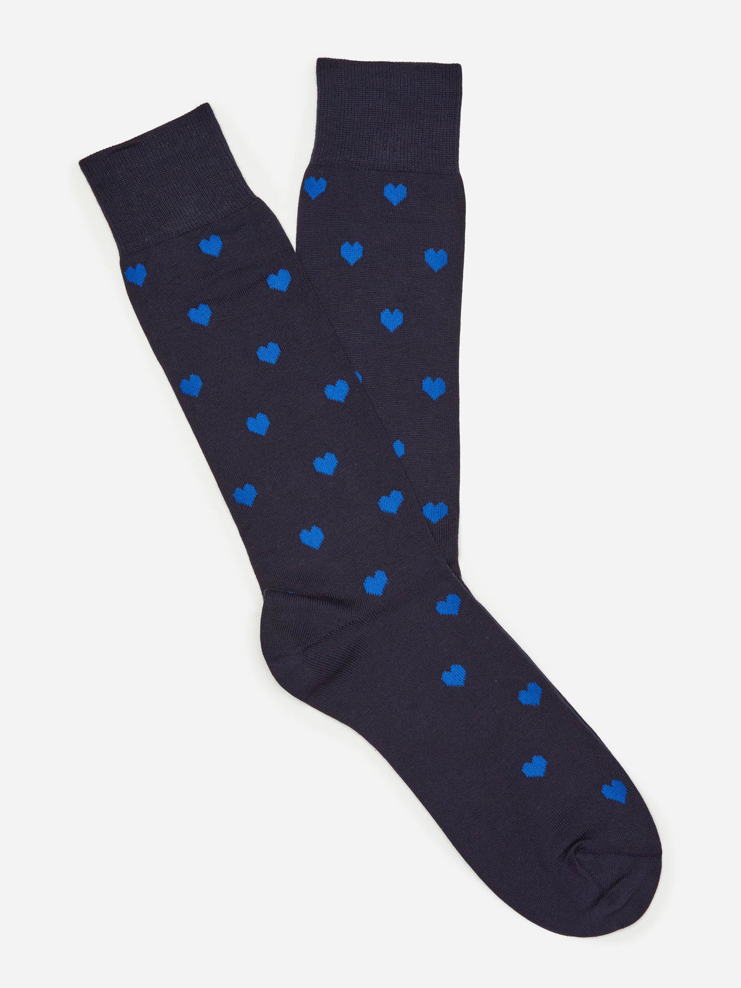 J.McLaughlin socks in navy/blue made with a cotton blend.
