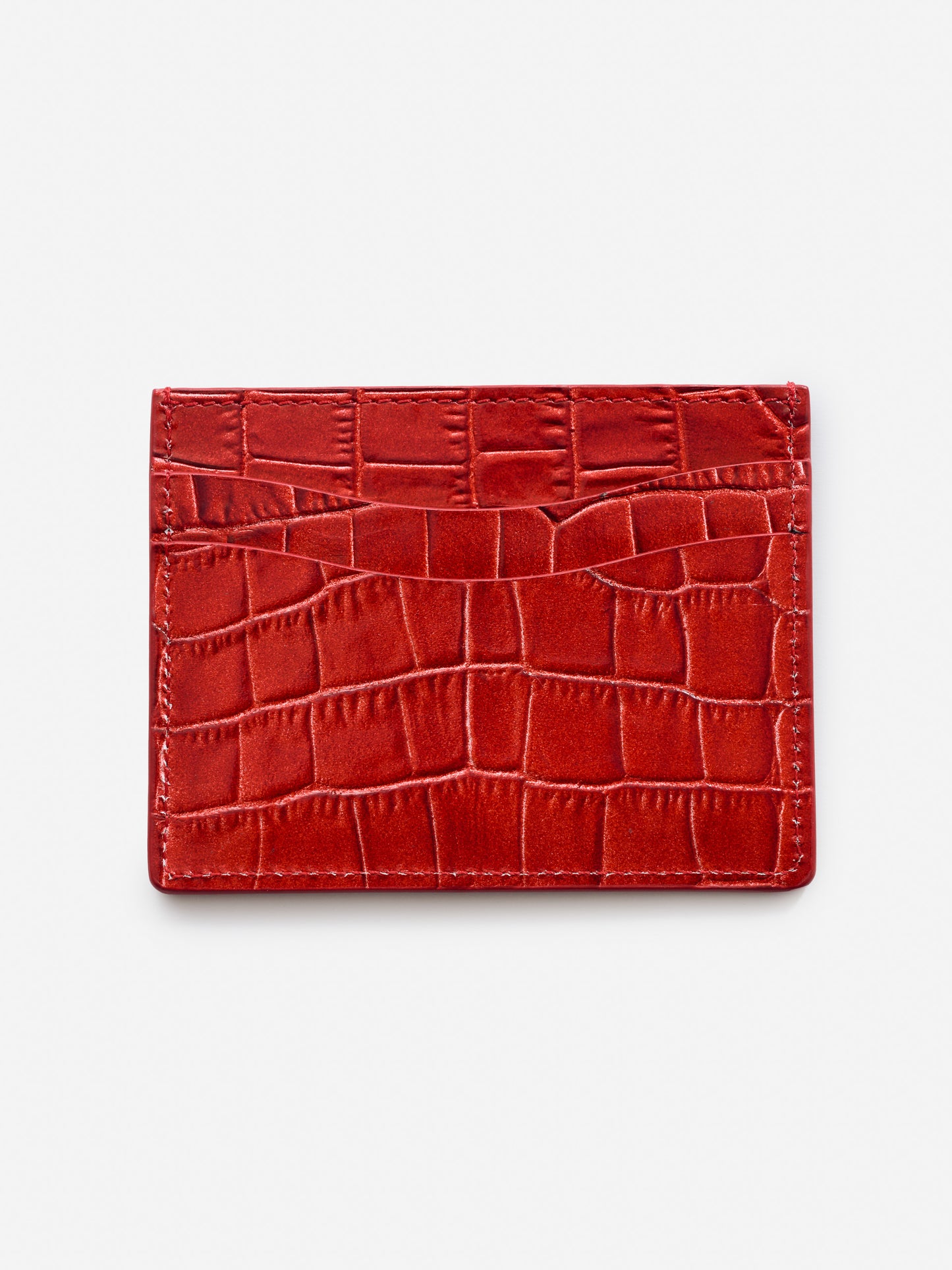 J.McLaughlin Cardcase in orange made with leather.