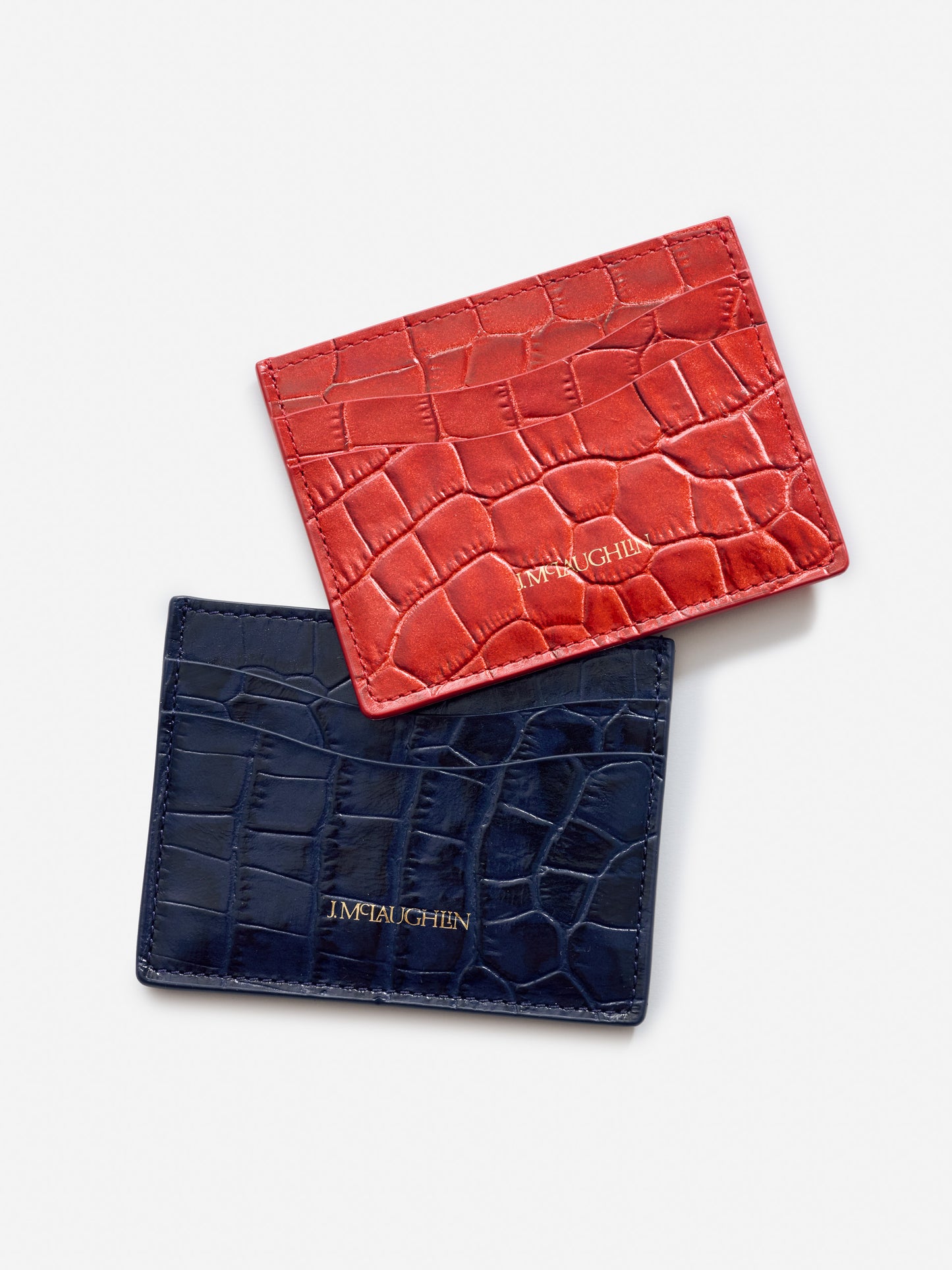 J.McLaughlin Cardcase in deep blue made with leather.