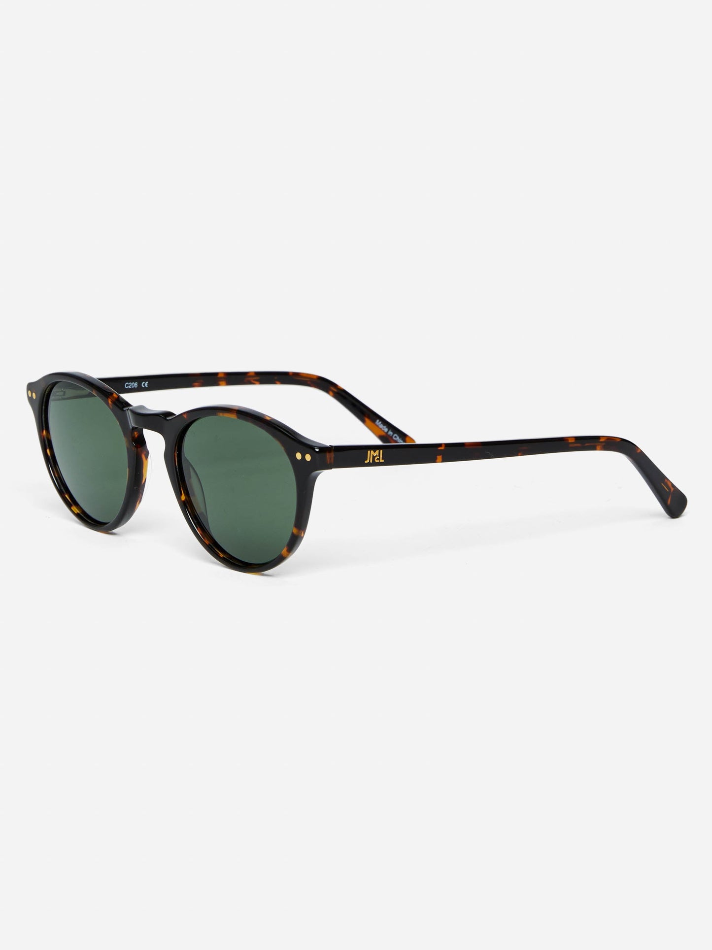 J.McLaughlin Bartleby sunglasses in dark tortoise/green made with acetate.
