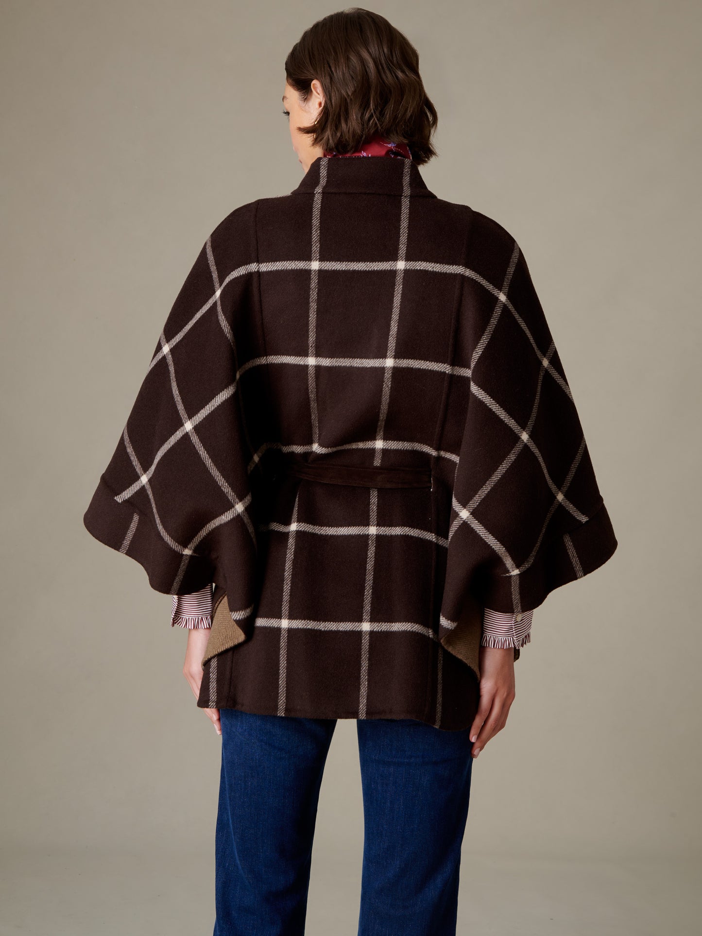 Terin Poncho in Plaid