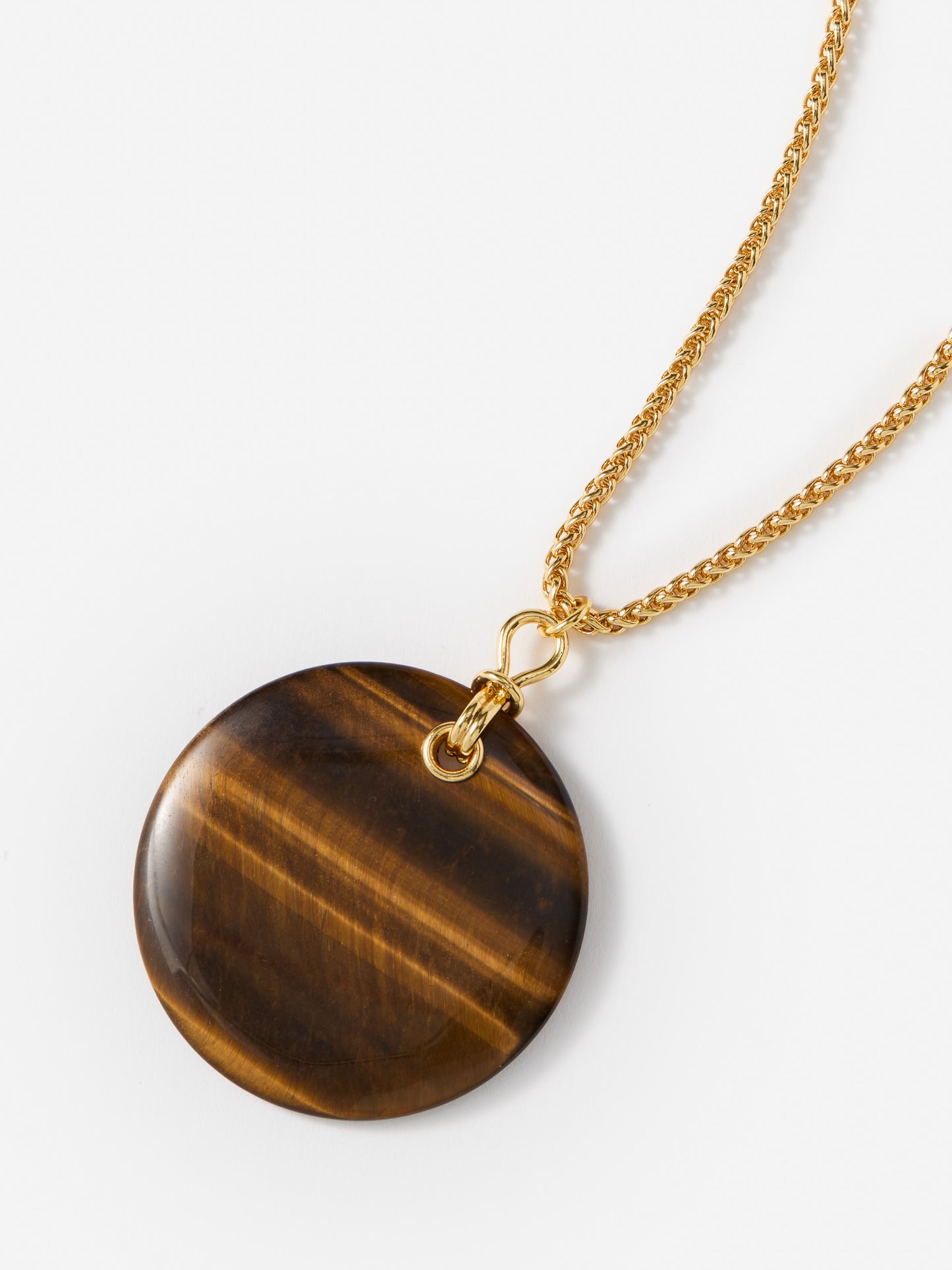 J.McLaughlin tigers eye necklace in brown made with brass.