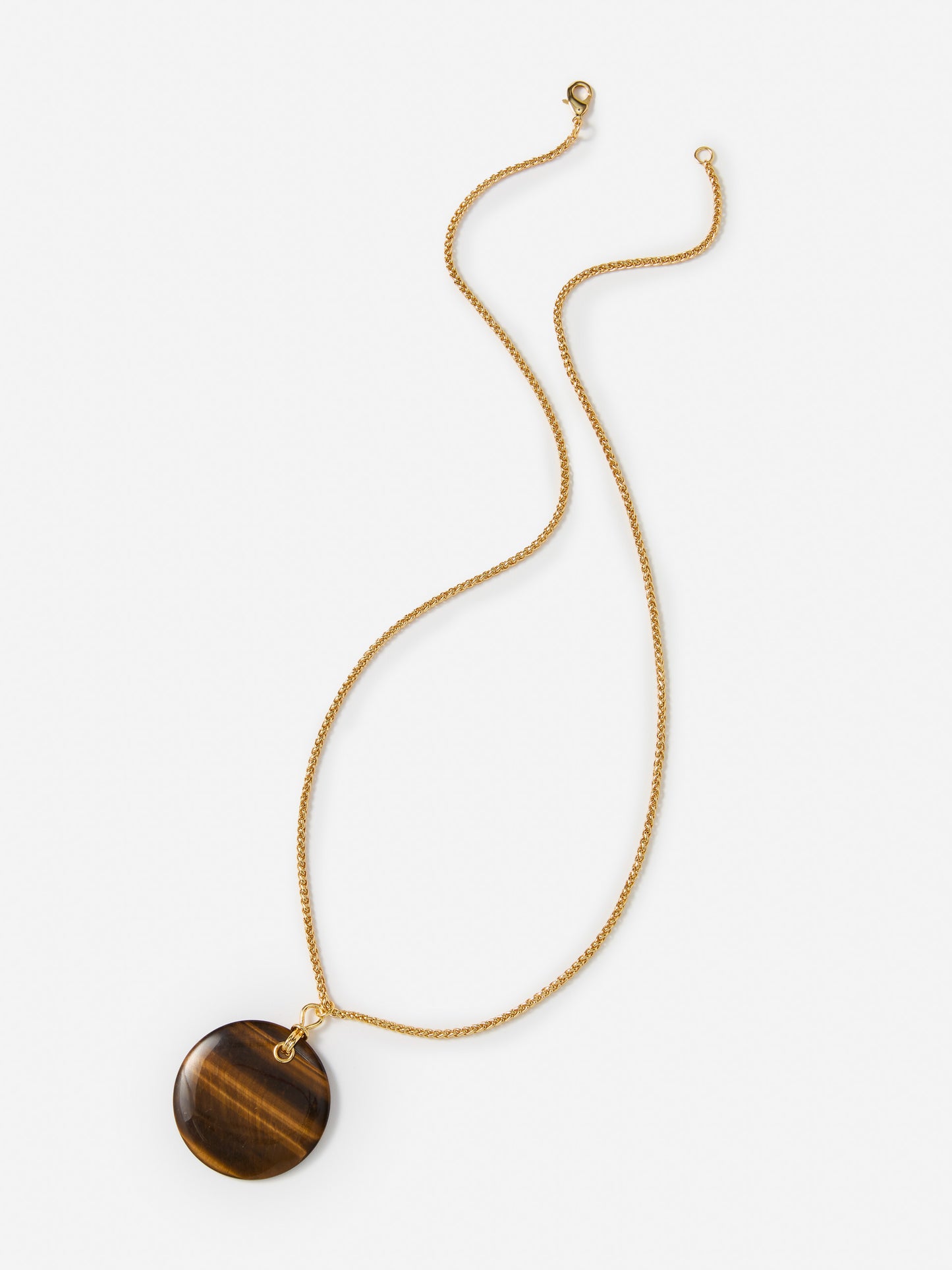 J.McLaughlin tigers eye necklace in brown made with brass.