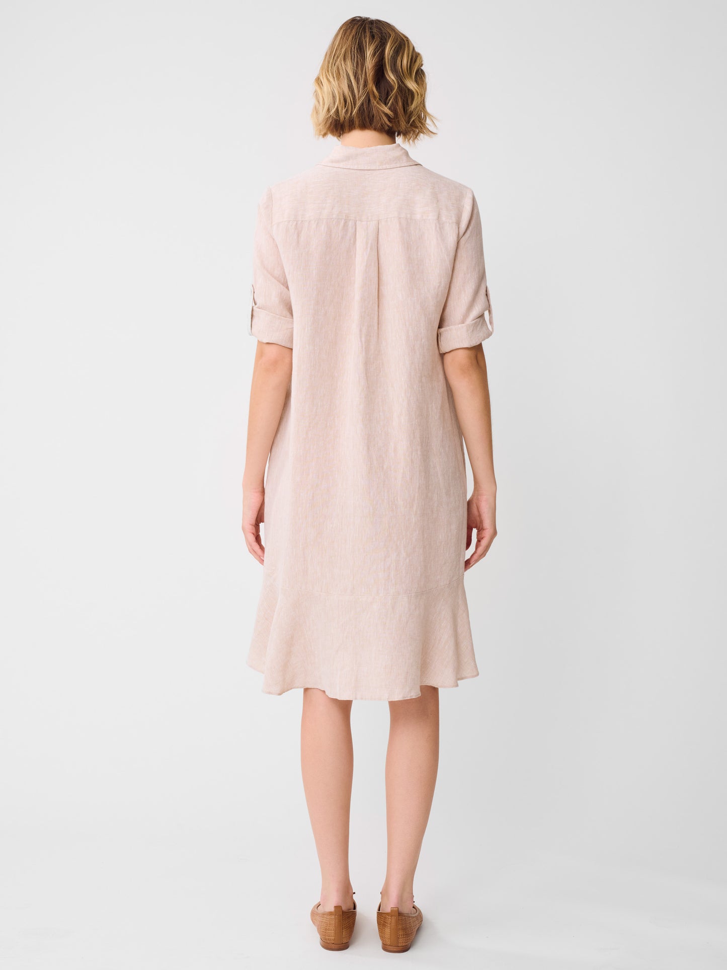 J.McLaughlin Wellesley dress in tan made with Linen.