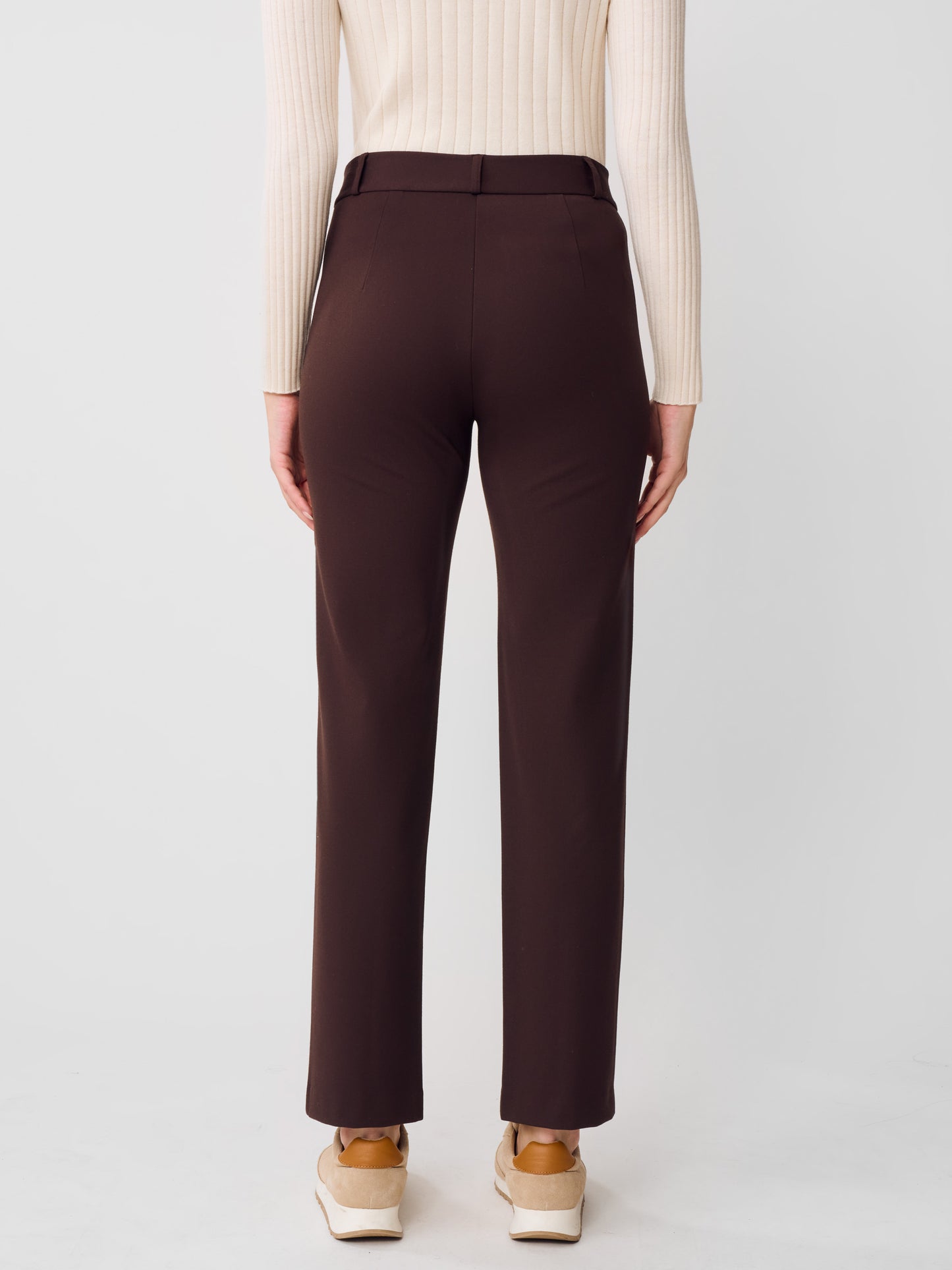 J.McLaughlin Ynez Pant in Brown made with Bainbridge Cloth.