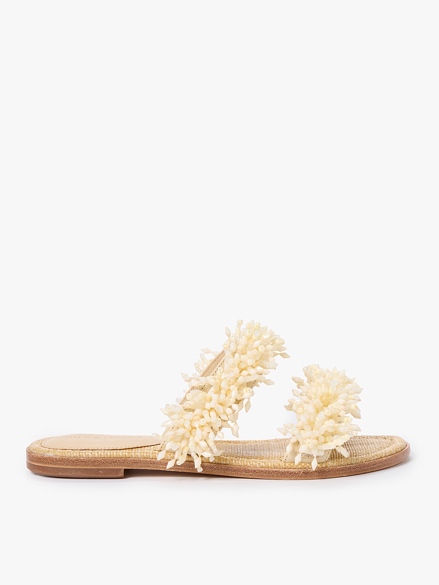 J.McLaughlin Lyra shoes in ivory made with beads.