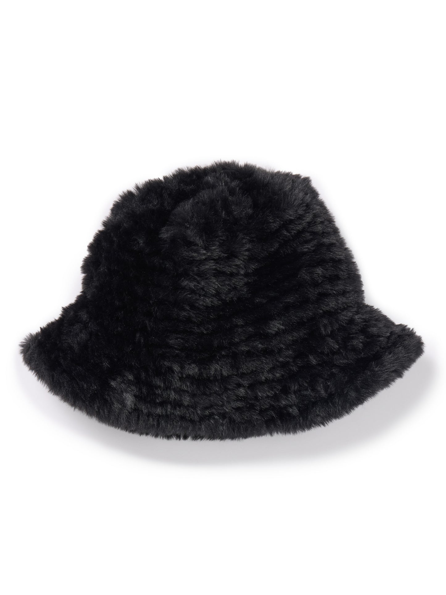 J.mcLaughlin Nalani bucket hat in black made with faux fur.