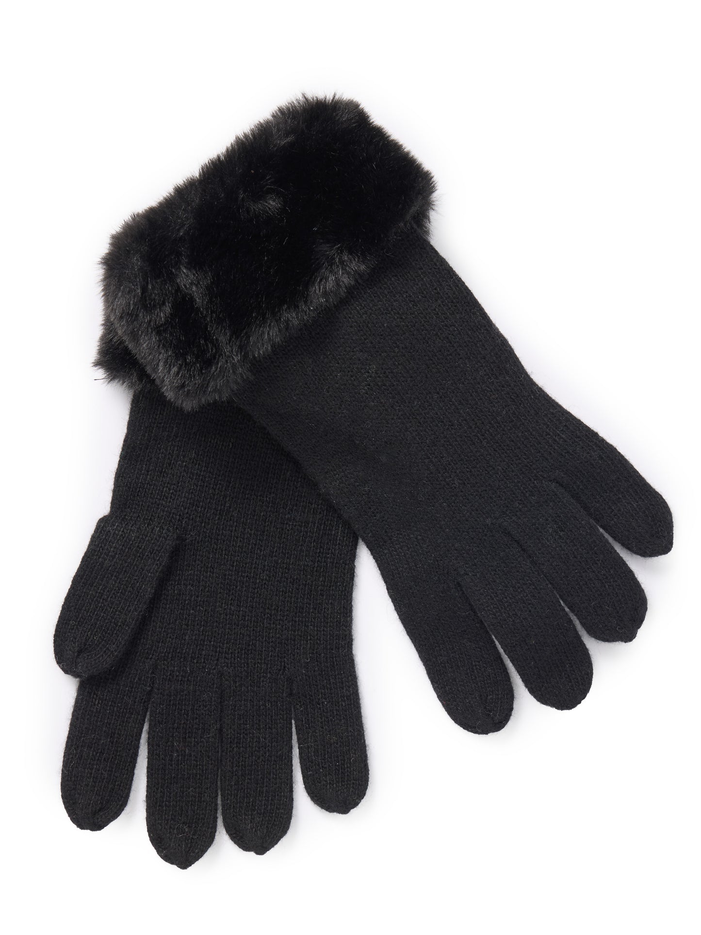 J.mcLaughlin Bette gloves in black made with cashmere/lambswool/viscose/nylon.