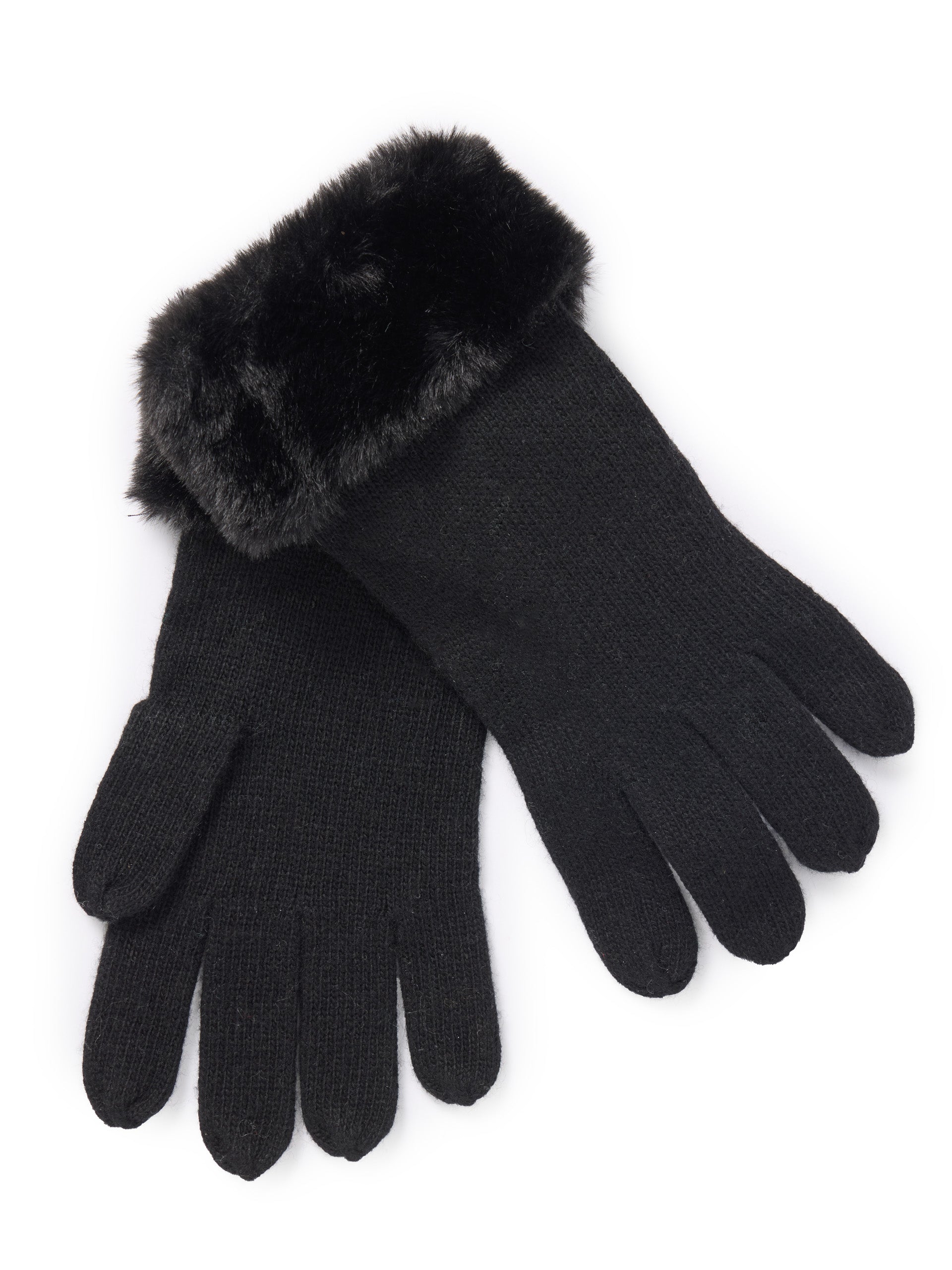 J.mcLaughlin Bette gloves in black made with cashmere/lambswool/viscose/nylon.
