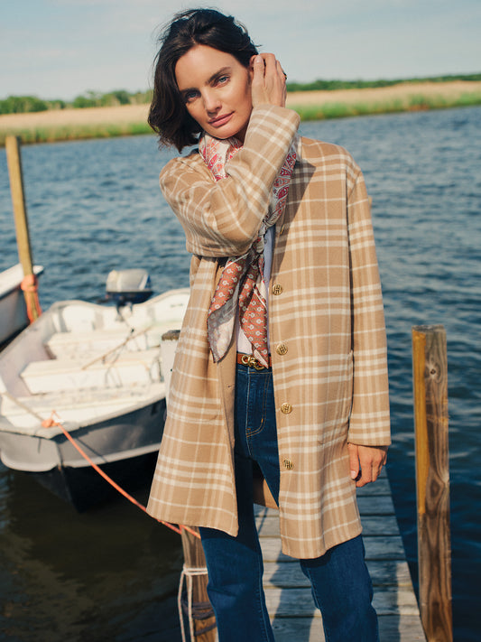 Frade Reversible Coat in Plaid
