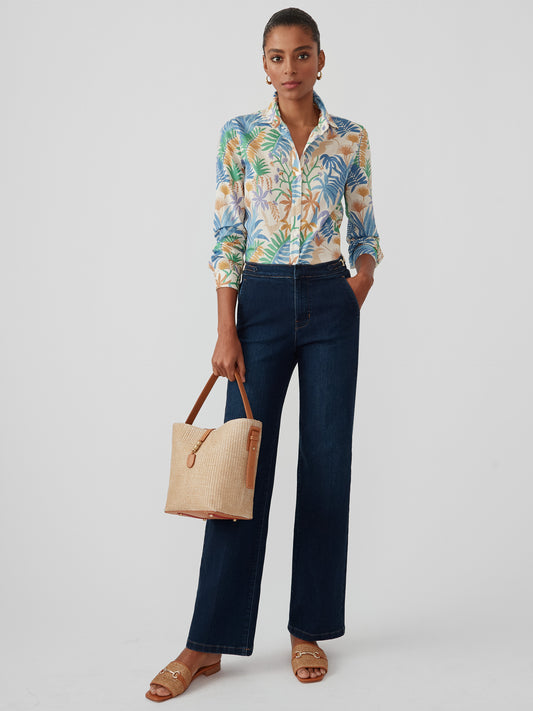 J.McLaughlin Ryker jeans in indigo blue made with cotton.