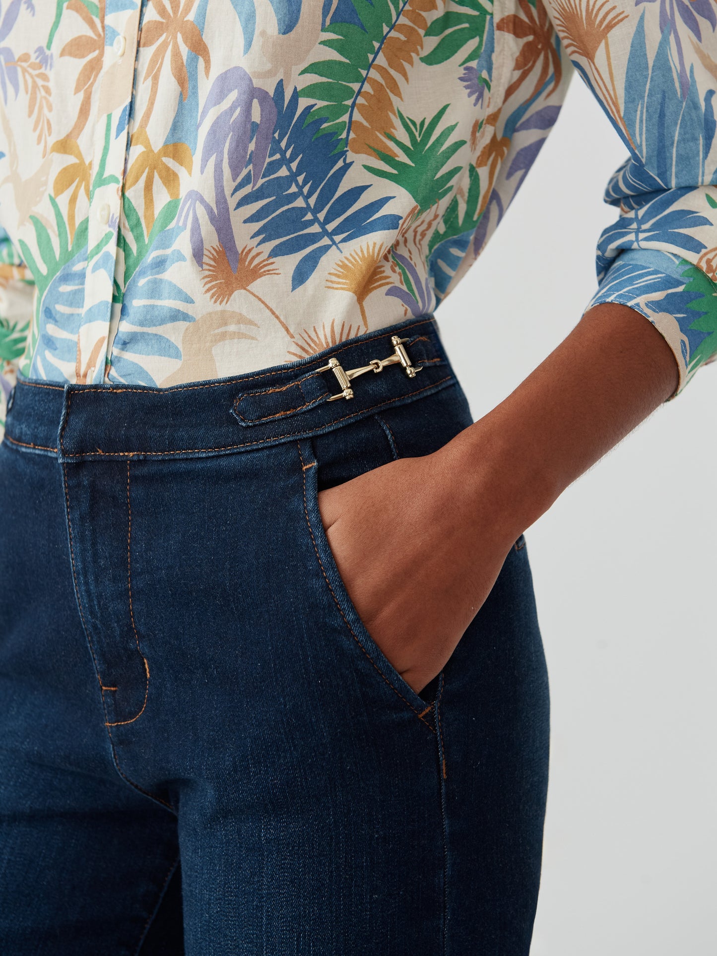 J.McLaughlin Ryker jeans in indigo blue made with cotton.