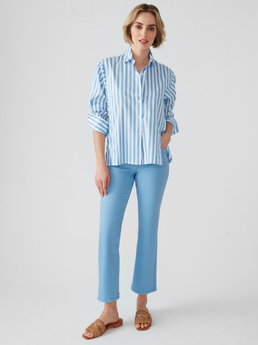 J.McLaughlin Dakota pants in chambray made with cotton. 