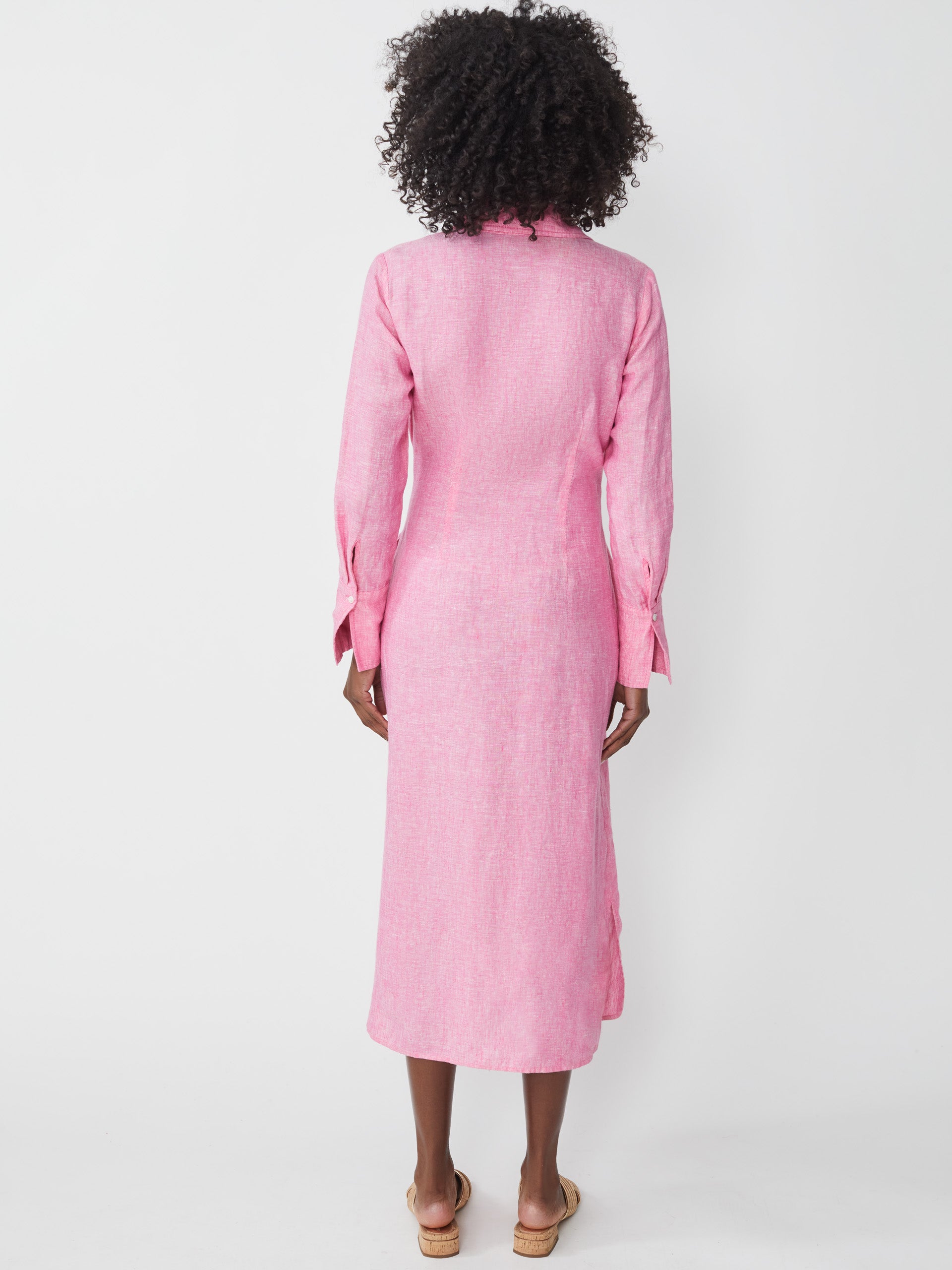 J.McLaughlin Orla dress in peony made with linen. 