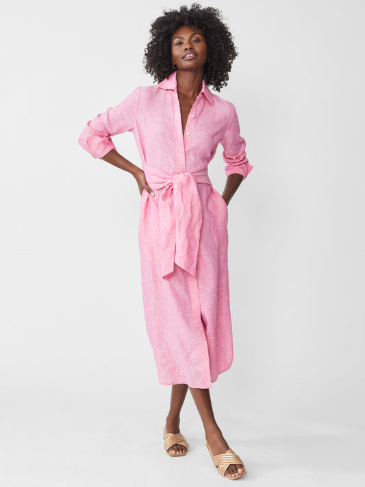 J.McLaughlin Orla dress in peony made with linen. 