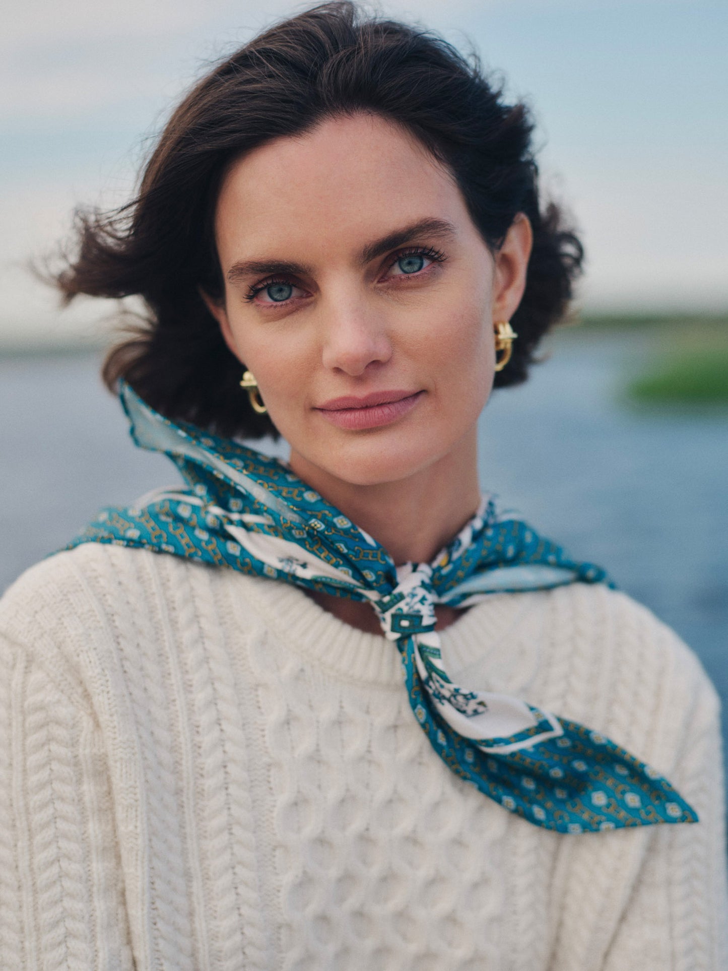 The Grace Silk Scarf in Baroque Medallion Square