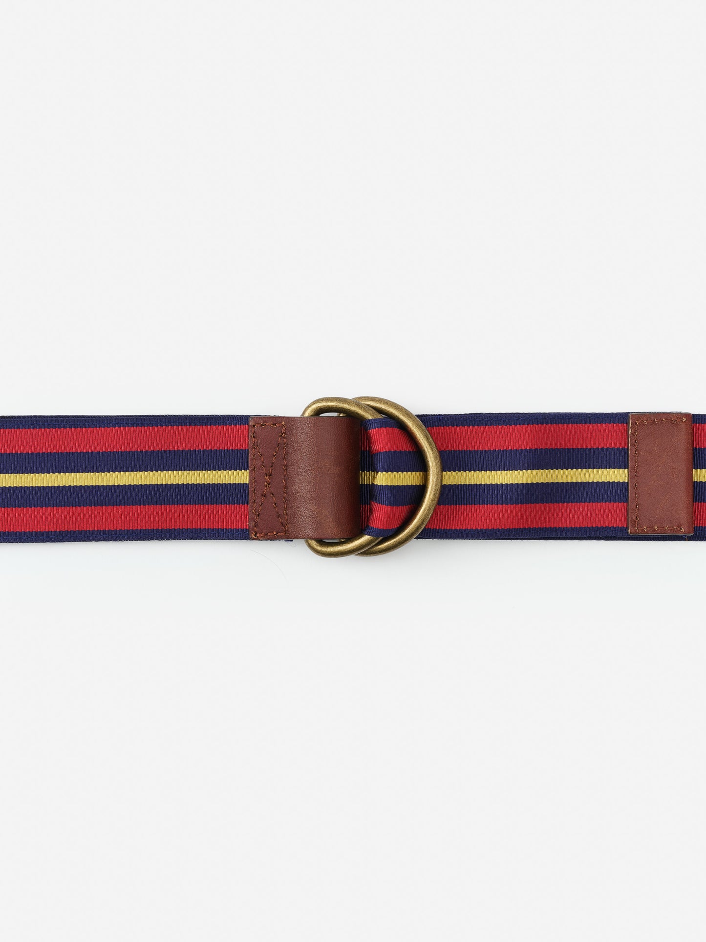 Ribbon Belt in Stripe by J.McLaughlin features an effortlessly stylish striped design with leather accents and brass hardware, embodying enduring designs and a legacy of timeless fashion.