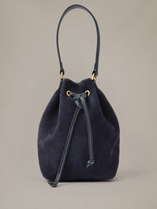 The Newbury Suede Bucket Bag