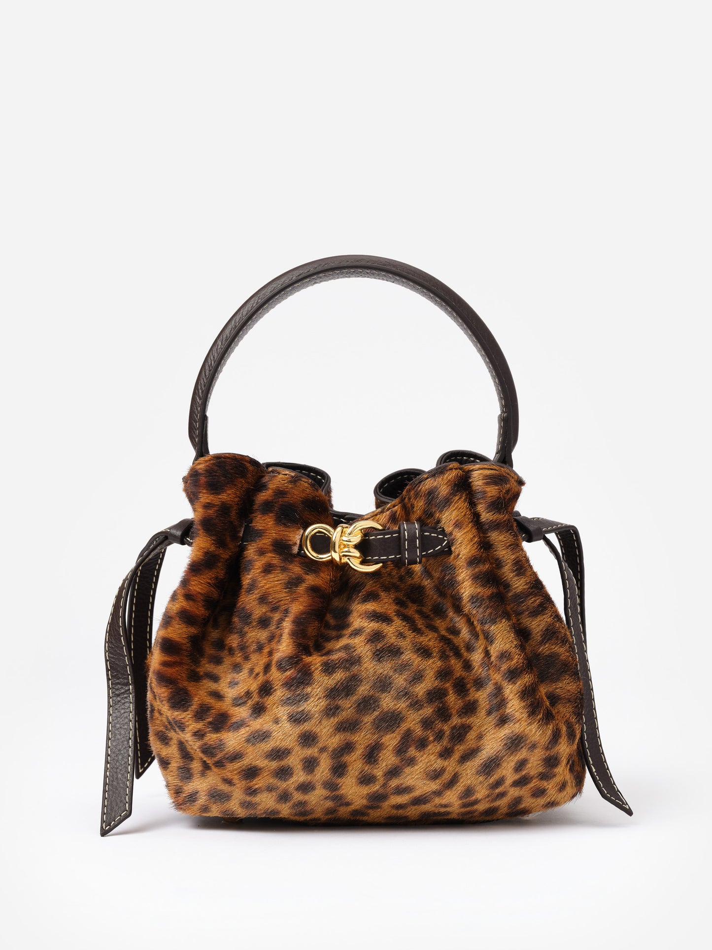 Mini Lex Pony Hair Handbag in Leopard
