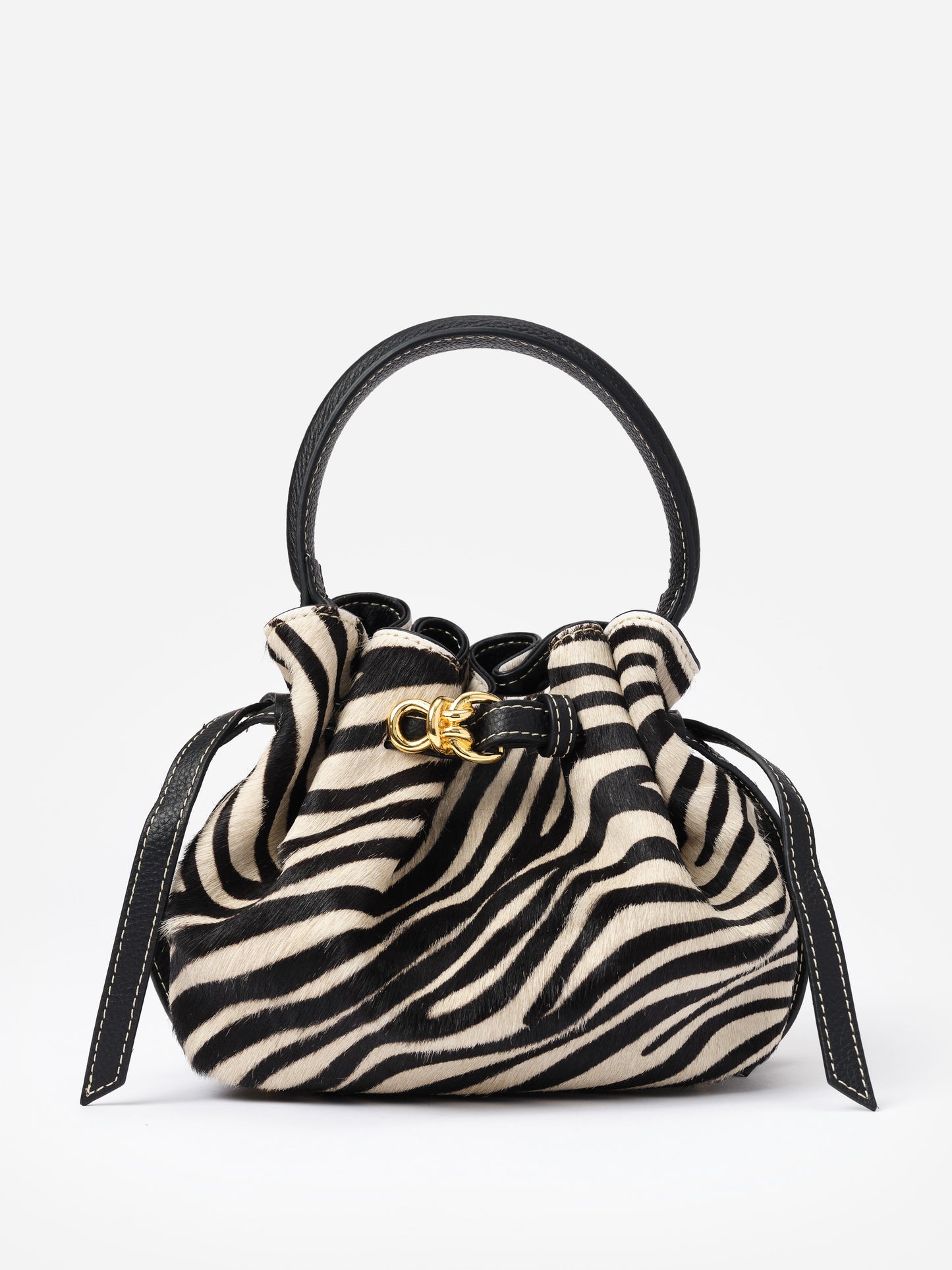 Mini Lex Pony Hair Handbag in Zebra Stripes
