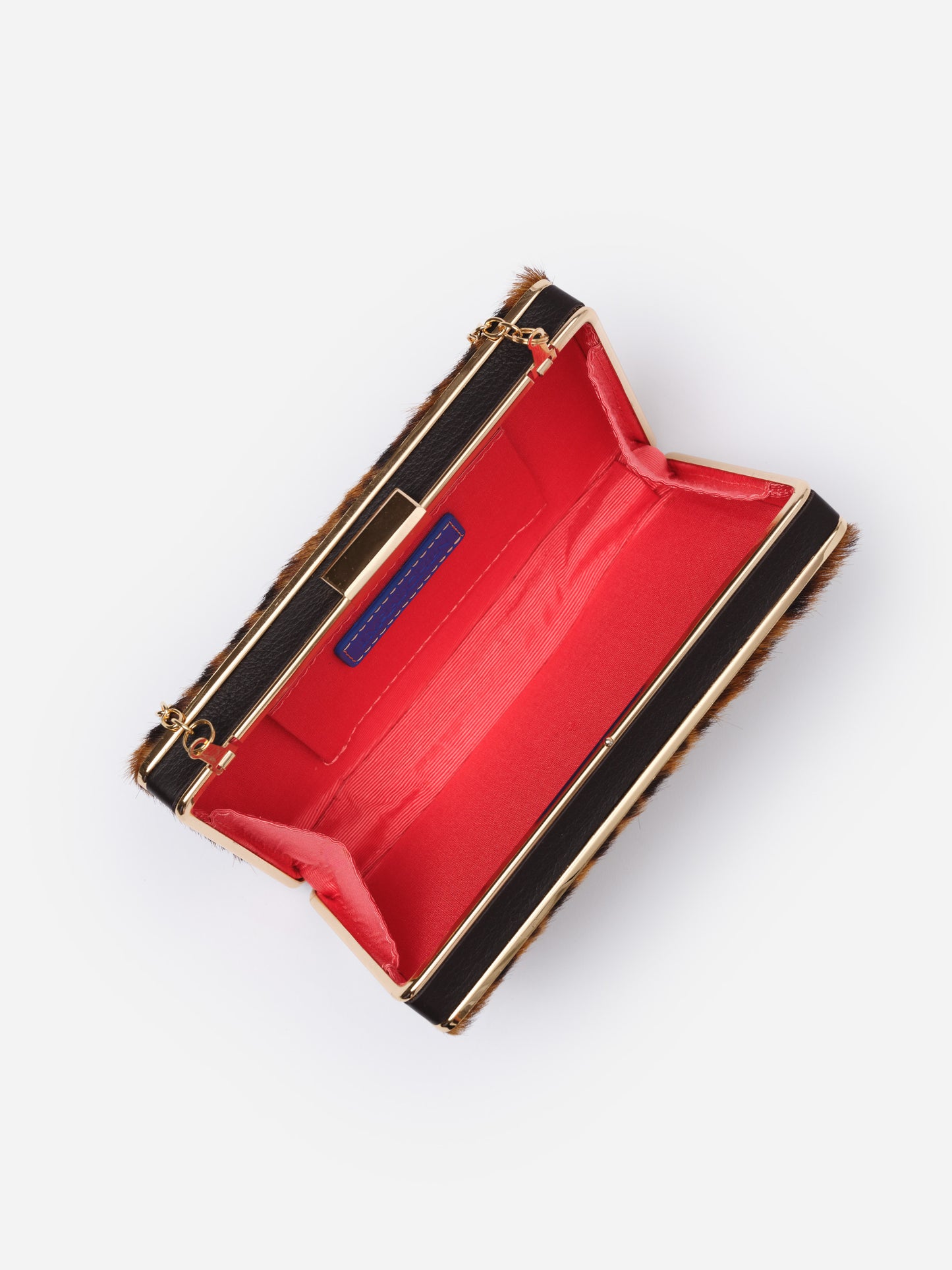 Palm Pony Hair Clutch in Leopard