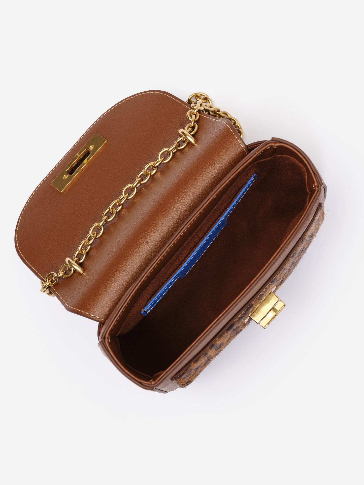Waverly Leather Handbag in Leopard