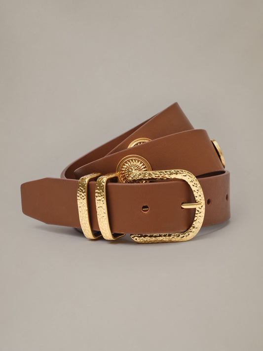 Kendall Leather Medalion Belt