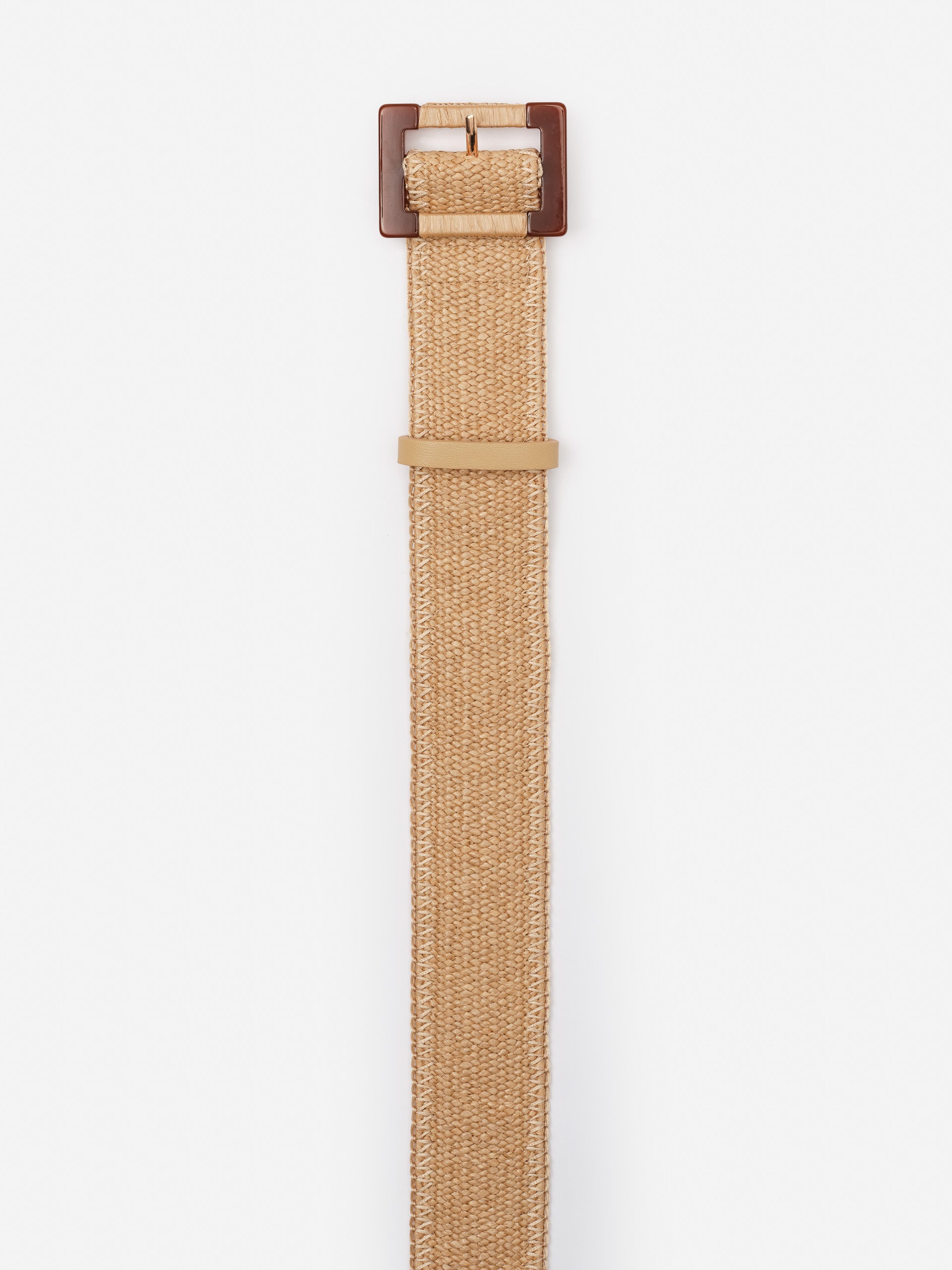 Margot Grasscloth Belt by J.McLaughlin features an effortlessly stylish woven design with a classic buckle, embodying enduring designs and innovative fabrics for a timeless look.
