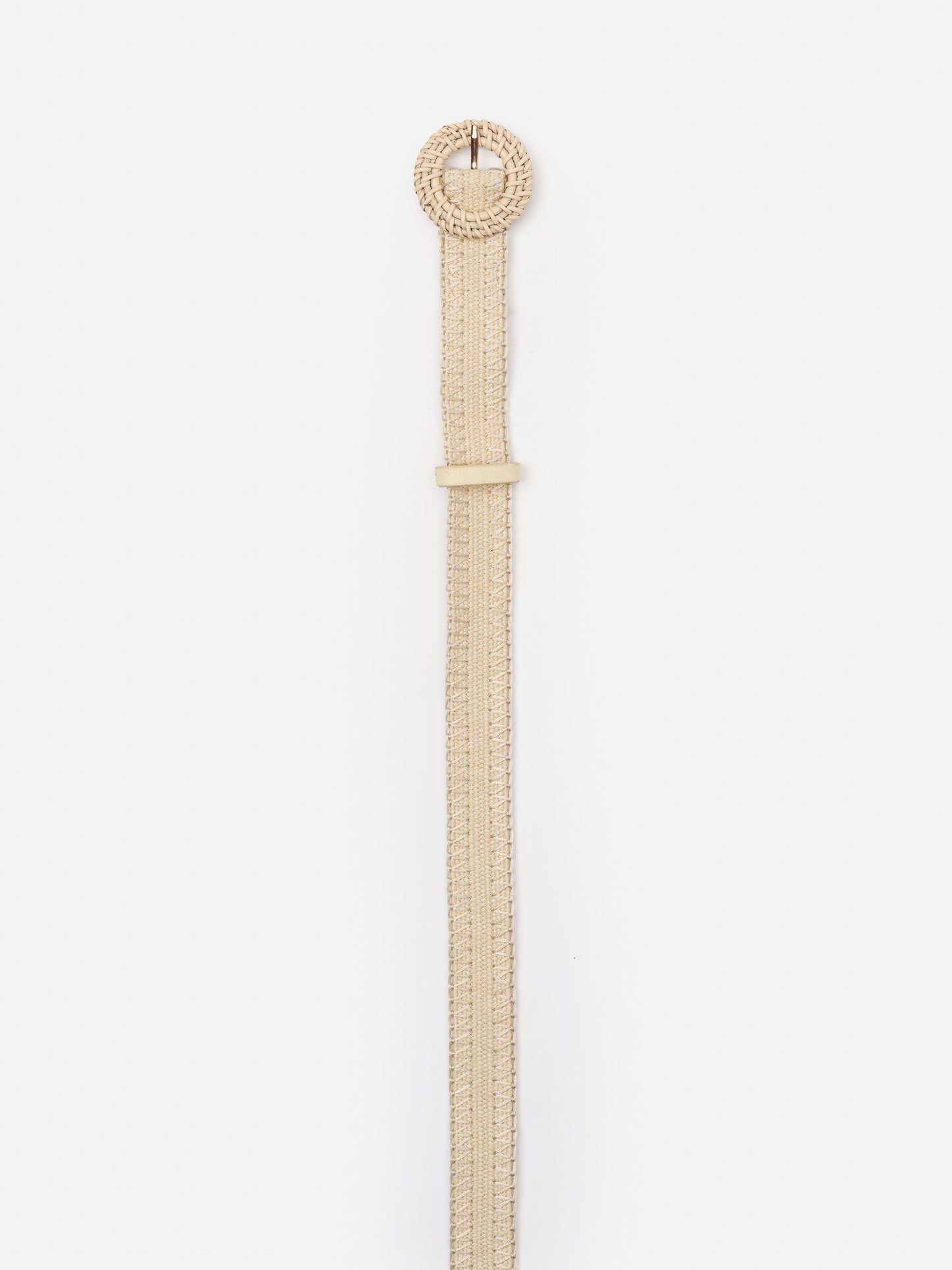 Mini Popie Grasscloth Belt by J.McLaughlin in a natural woven texture, showcasing effortlessly stylish and enduring designs crafted from innovative fabrics, a destination for defining style. Life, Well-Lived.