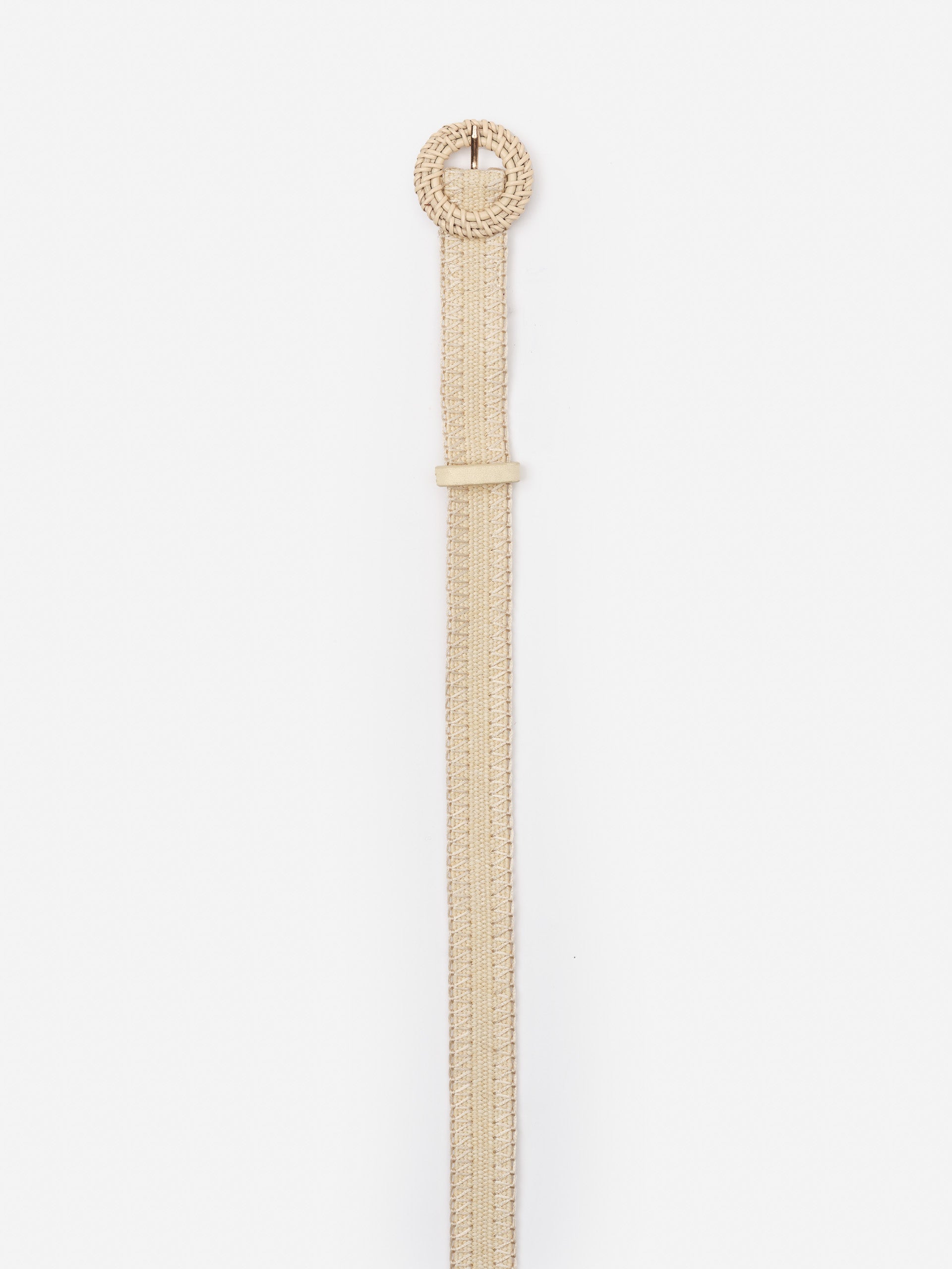 Mini Popie Grasscloth Belt by J.McLaughlin in a natural woven texture, showcasing effortlessly stylish and enduring designs crafted from innovative fabrics, a destination for defining style. Life, Well-Lived.