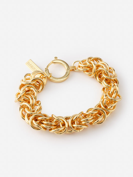 Gold-tone Intertwined Link Chain Bracelet by J.McLaughlin showcasing effortlessly stylish, enduring design with impeccable craftsmanship, a destination for defining style. Life, Well-Lived.