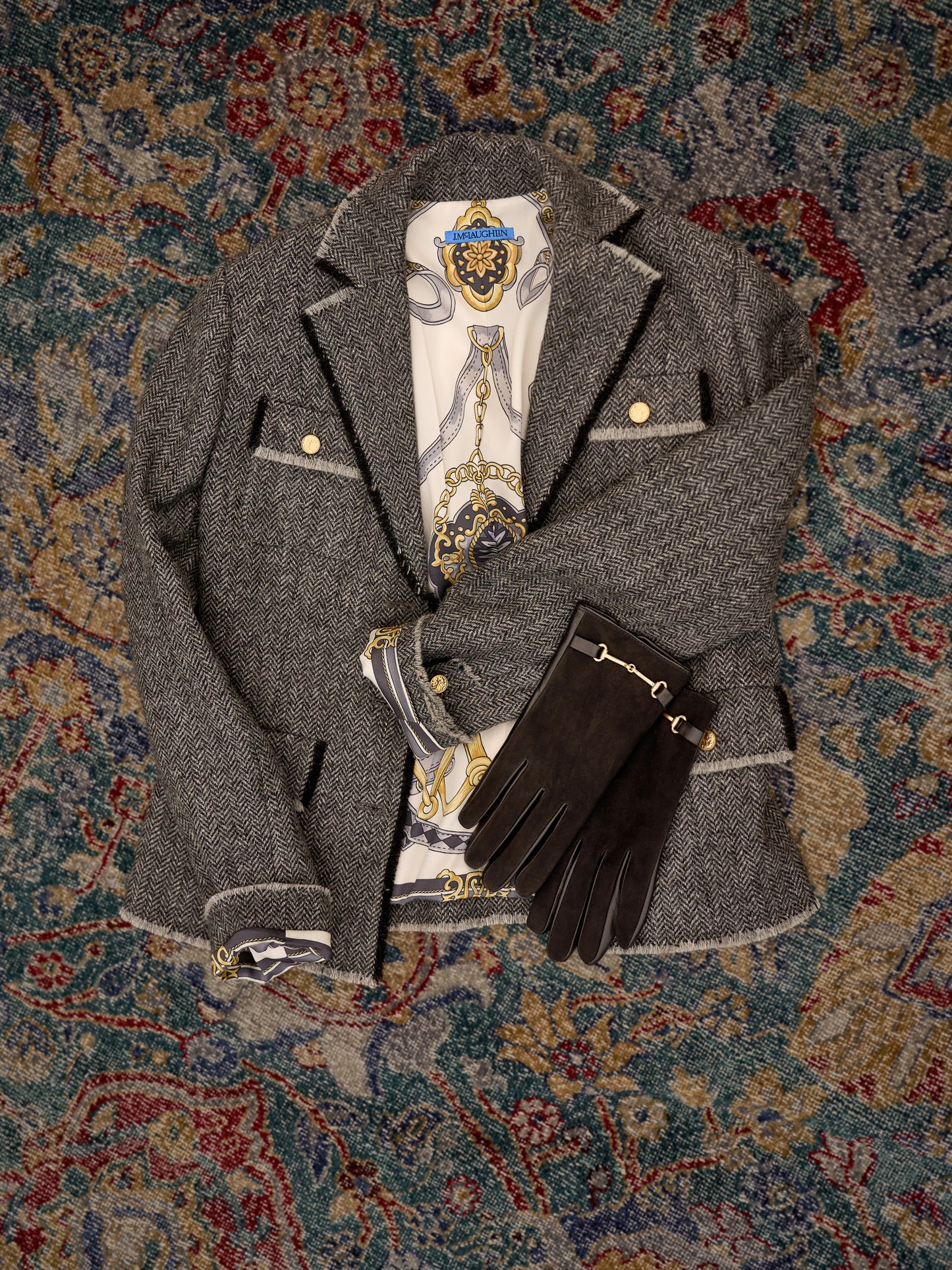 J.McLaughlin Anwen jacket in charcoal made with wool. 
