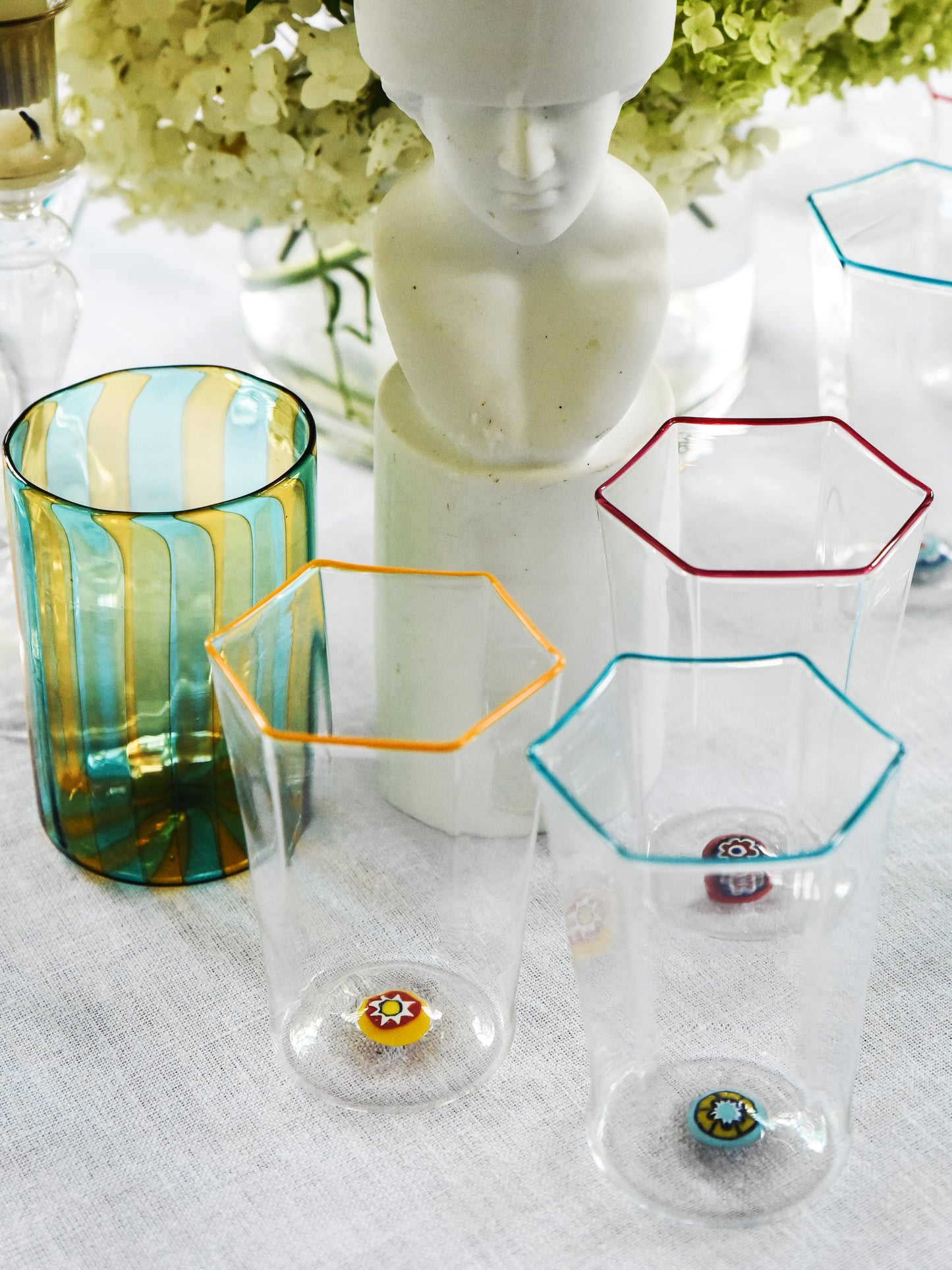 Set of 6 Hexagonal Glasses