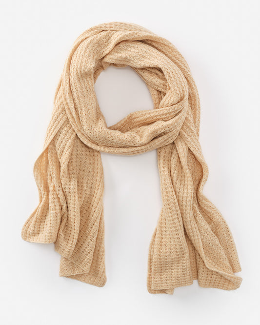 J.McLaughlin Ember scarf in camel made with lambswool and cashmere.