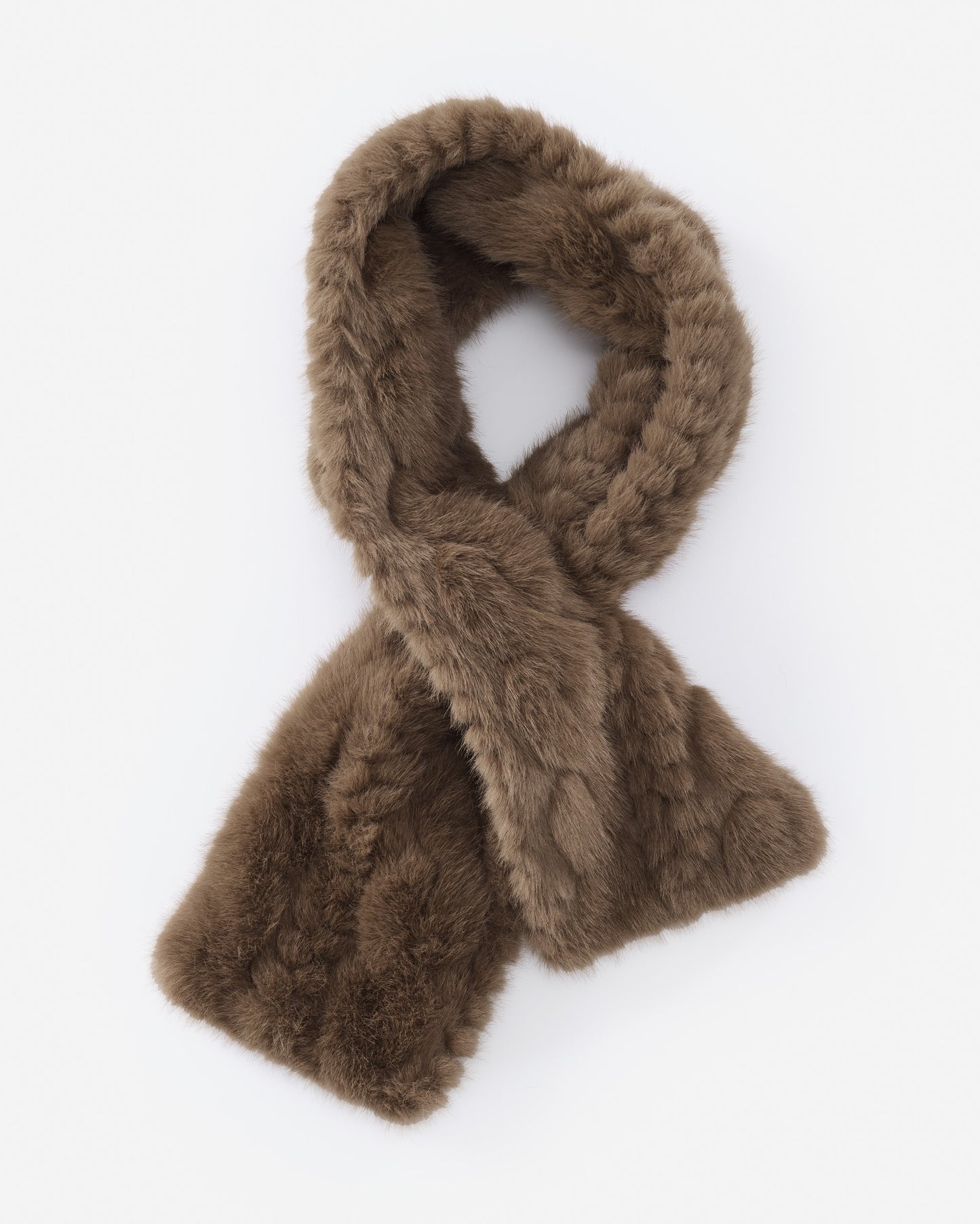 J.McLaughlin Lainey neckwarmer in dark brown made with faux fur.
